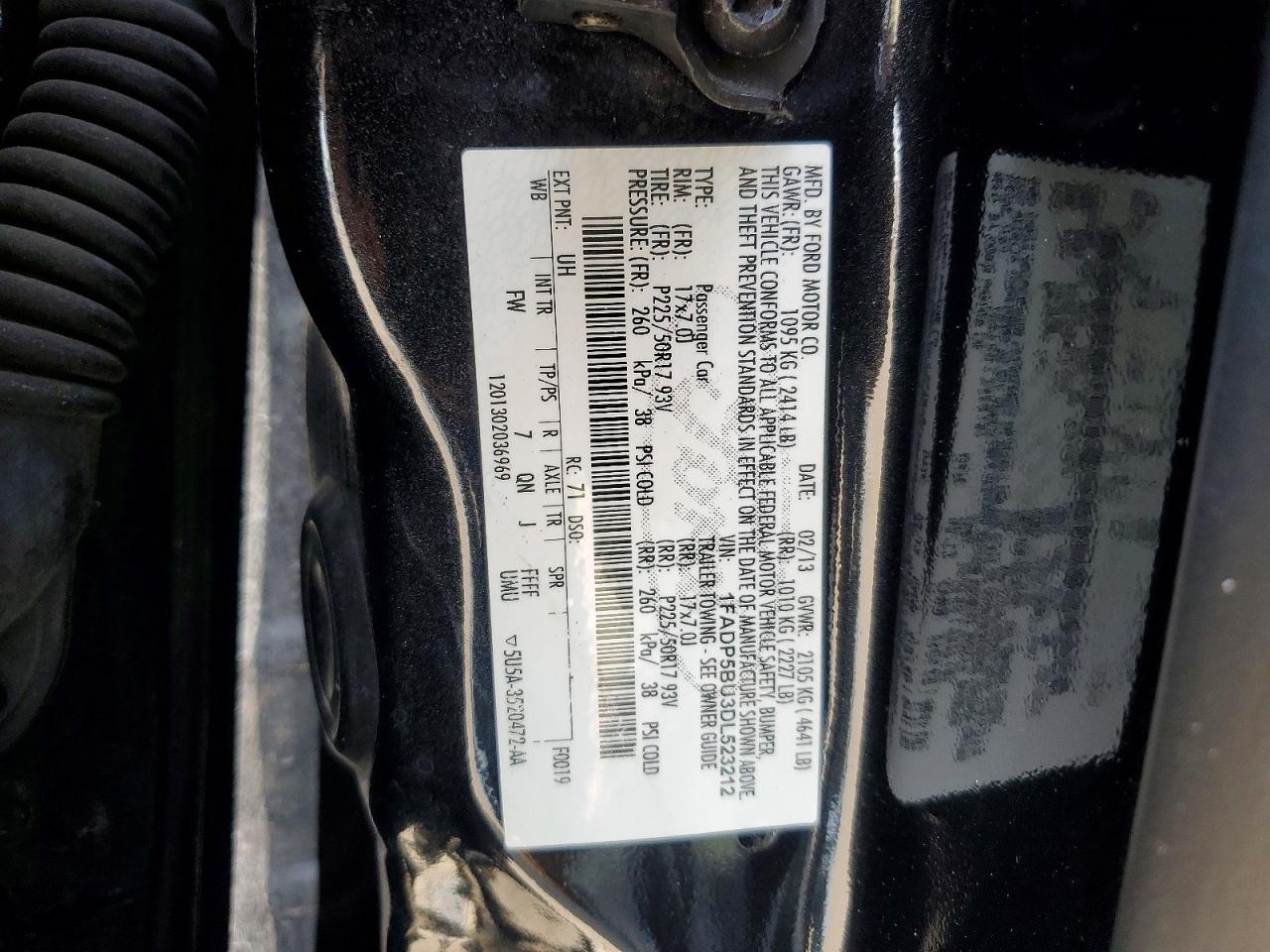 2013 Ford C-max Sel Черный vin: 1FADP5BU3DL523212