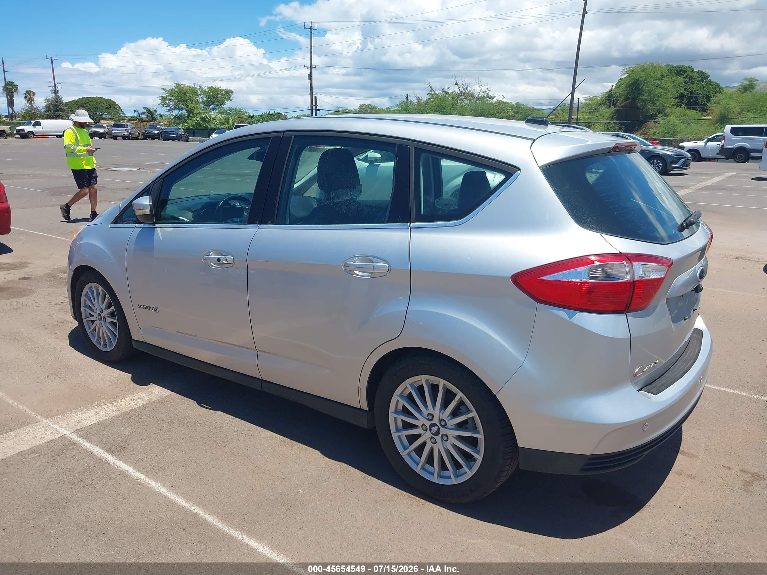 2013 Ford C-max Hybrid Sel Silver vin: 1FADP5BU3DL523792