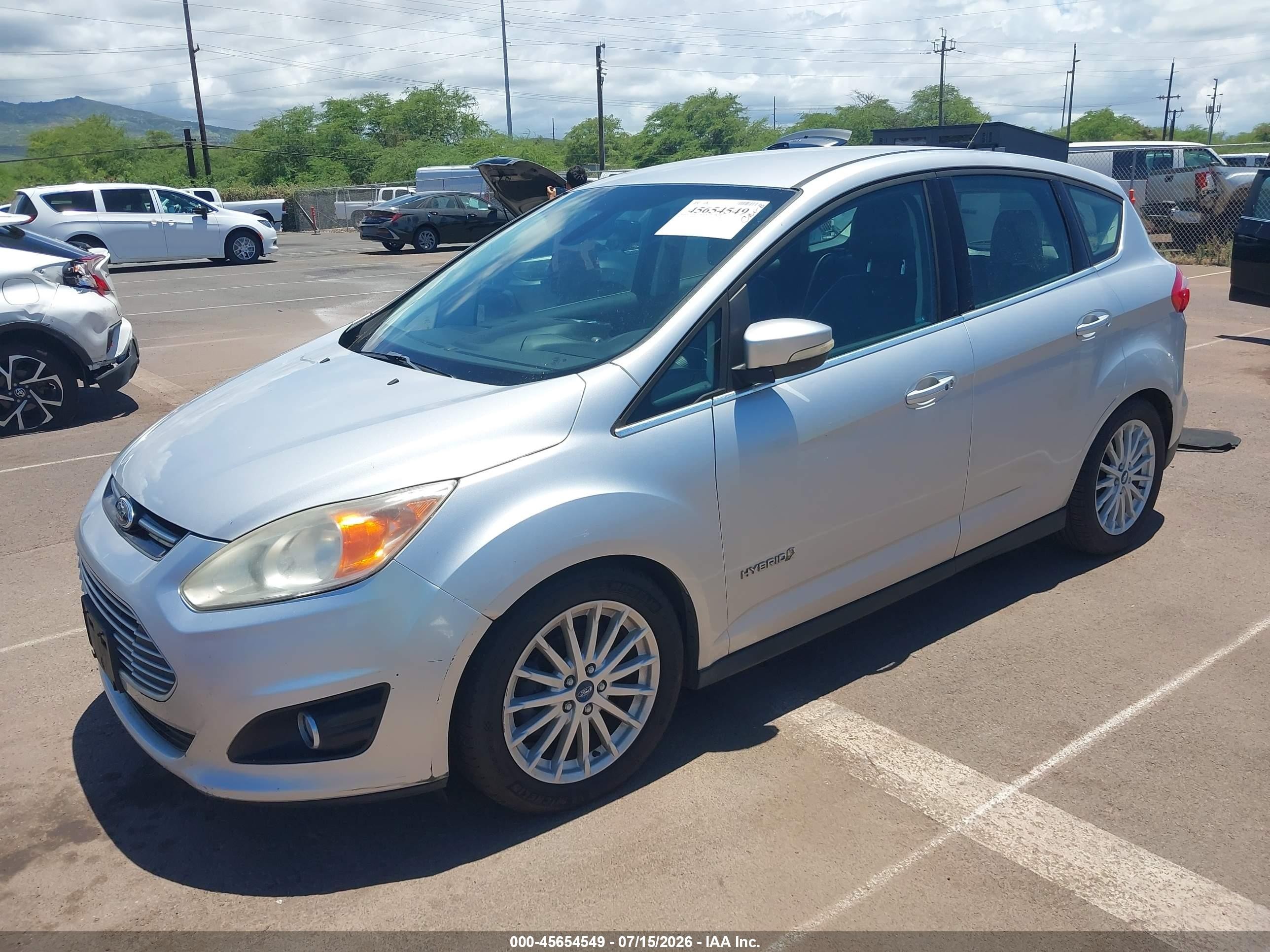 2013 Ford C-max Hybrid Sel Silver vin: 1FADP5BU3DL523792