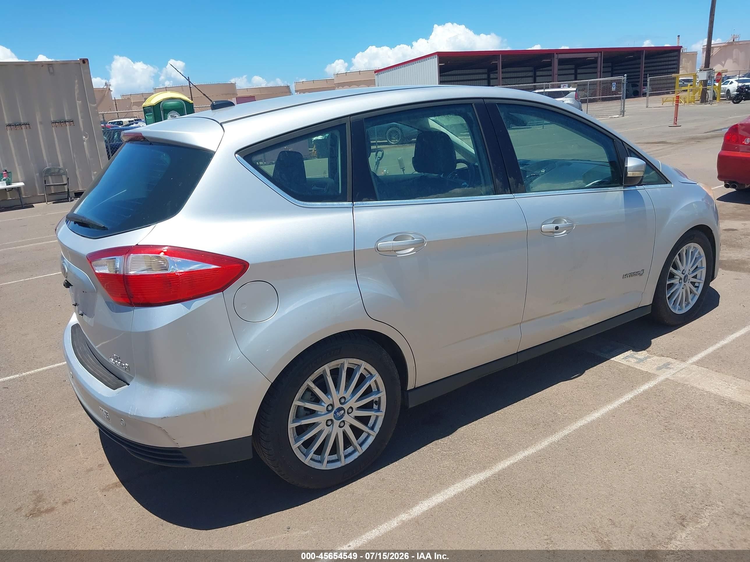 2013 Ford C-max Hybrid Sel Silver vin: 1FADP5BU3DL523792