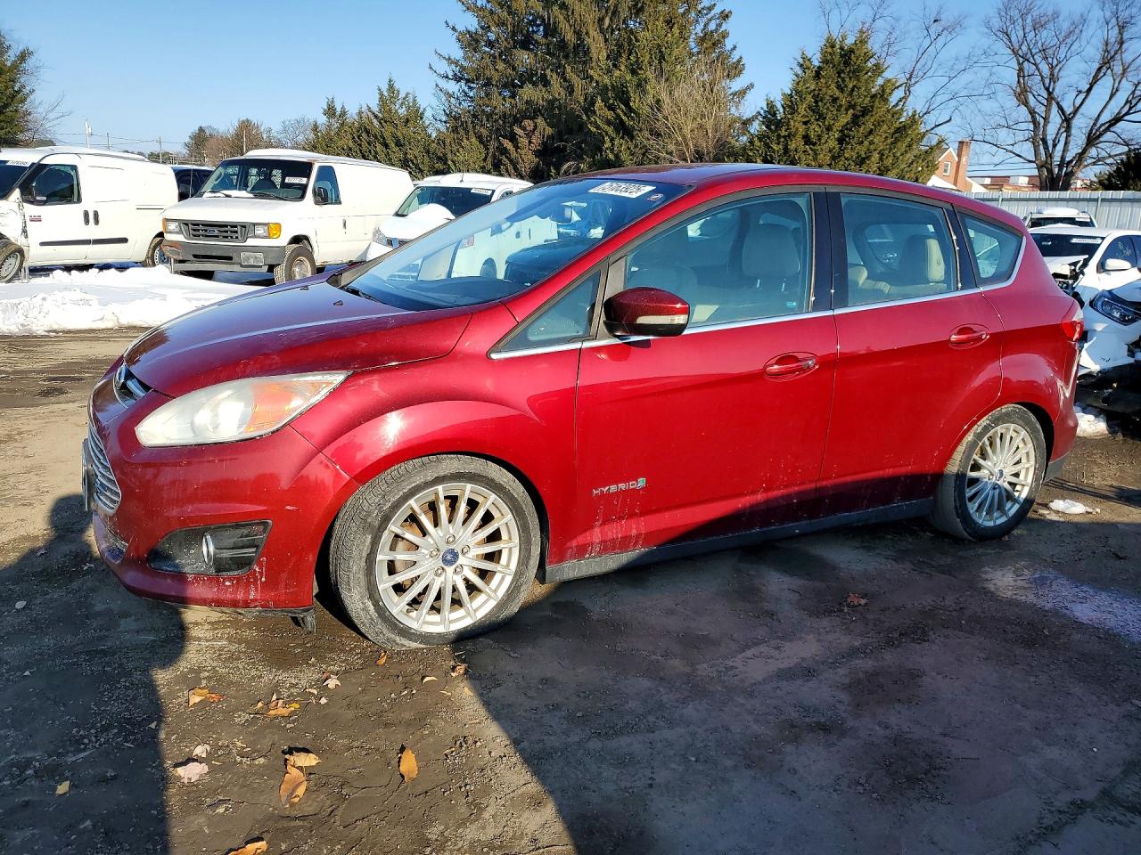 2013 Ford C-max Sel Red vin: 1FADP5BU3DL542603
