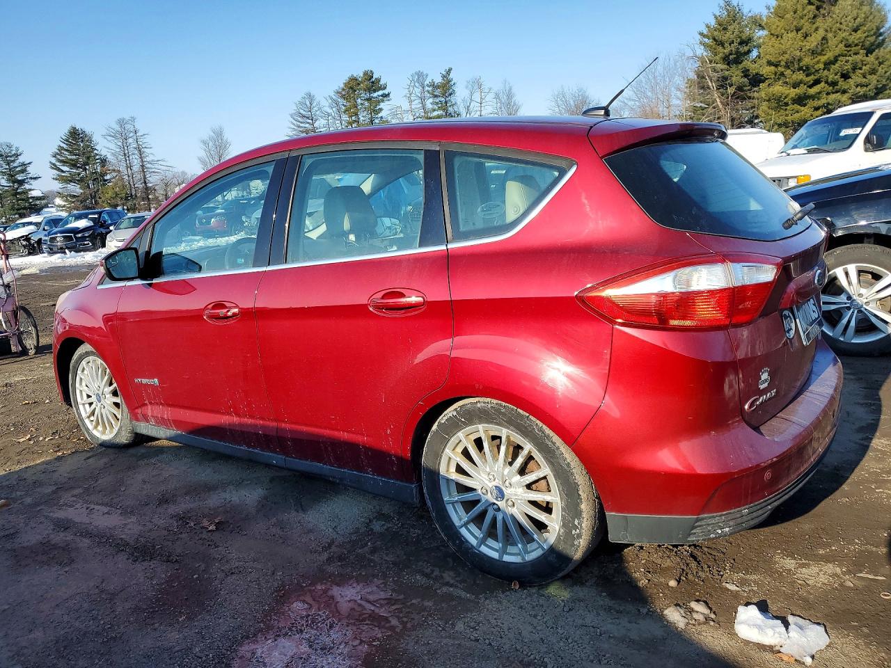 2013 Ford C-max Sel Red vin: 1FADP5BU3DL542603