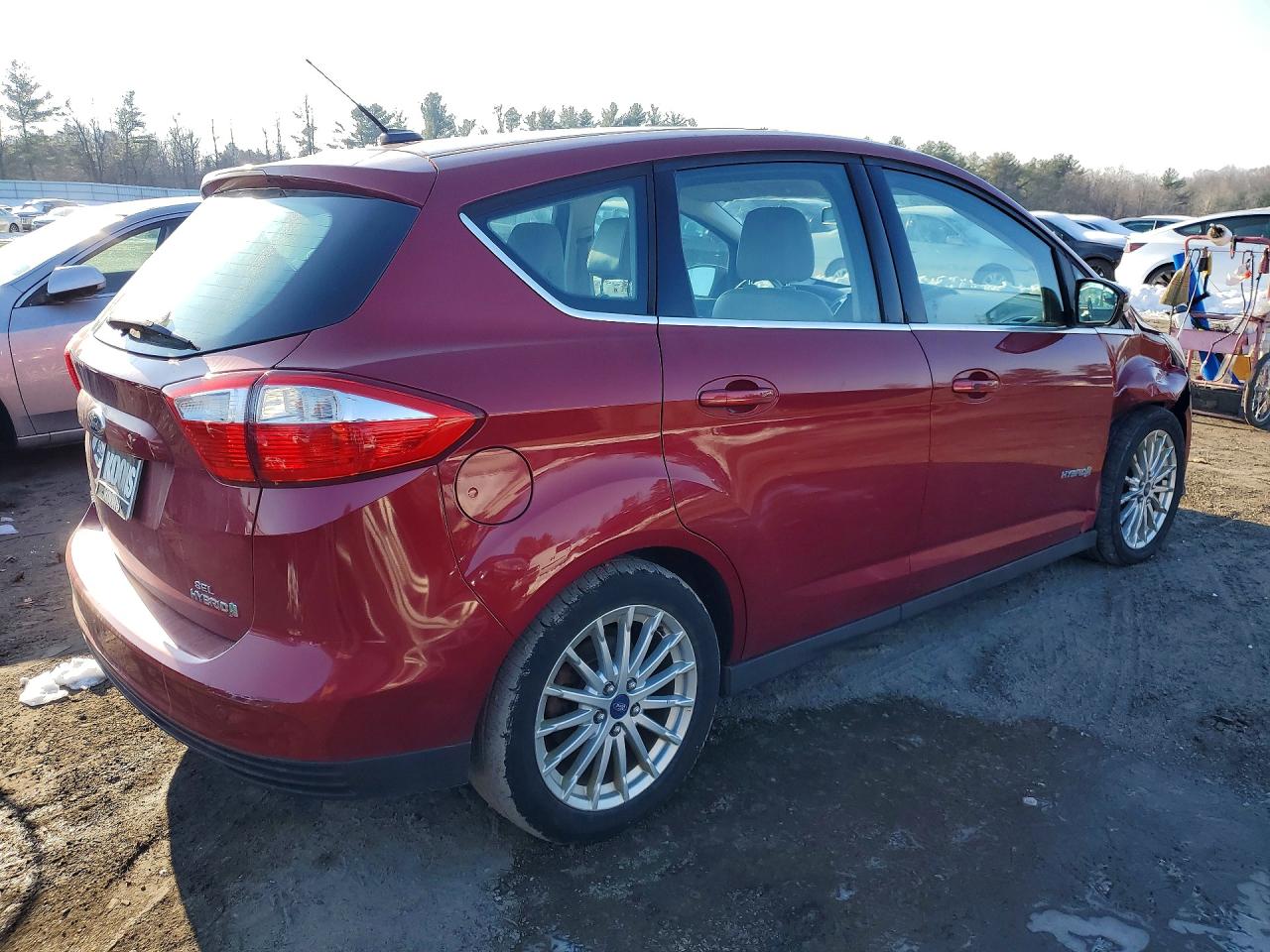 2013 Ford C-max Sel Red vin: 1FADP5BU3DL542603