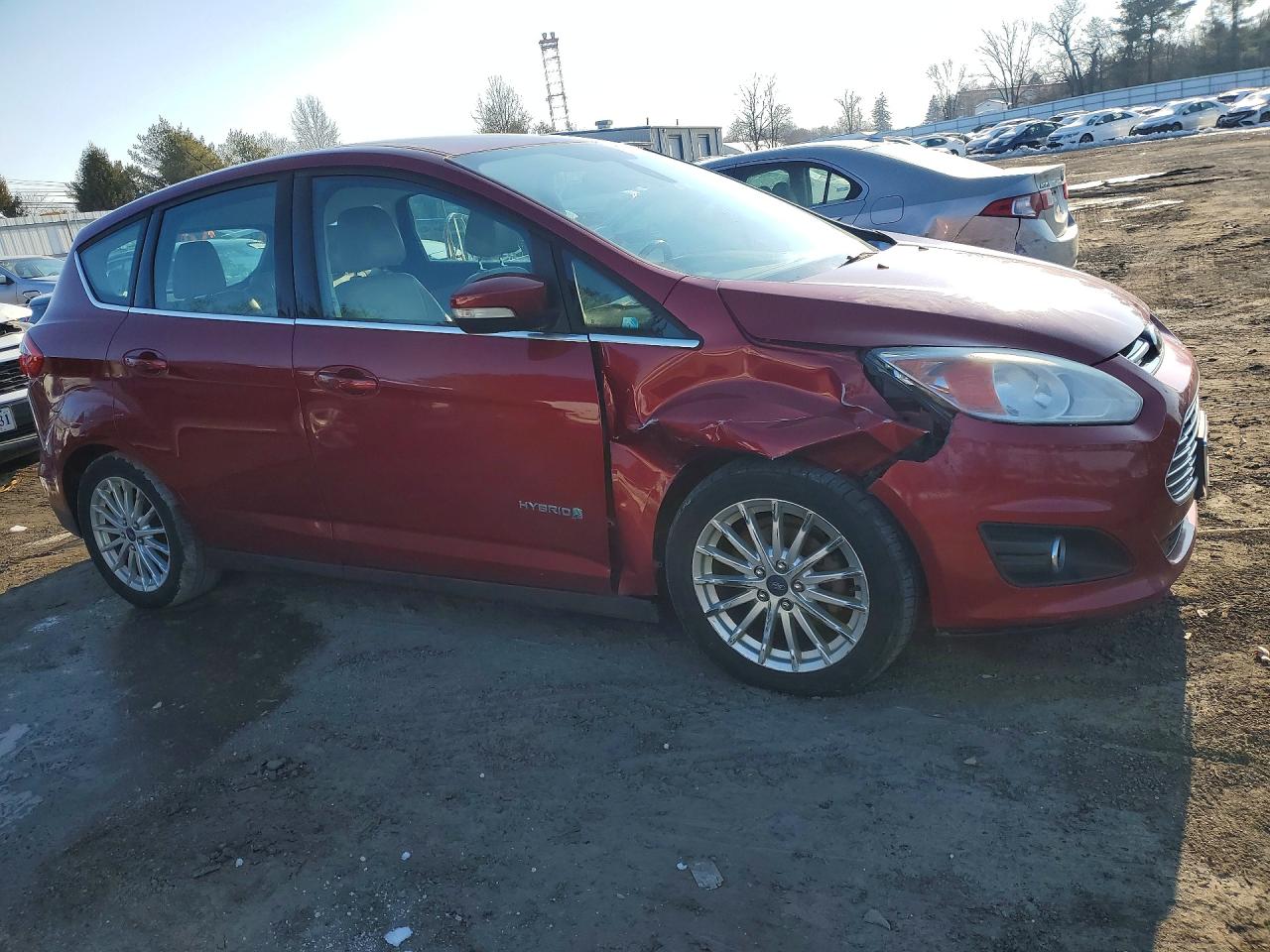 2013 Ford C-max Sel Red vin: 1FADP5BU3DL542603