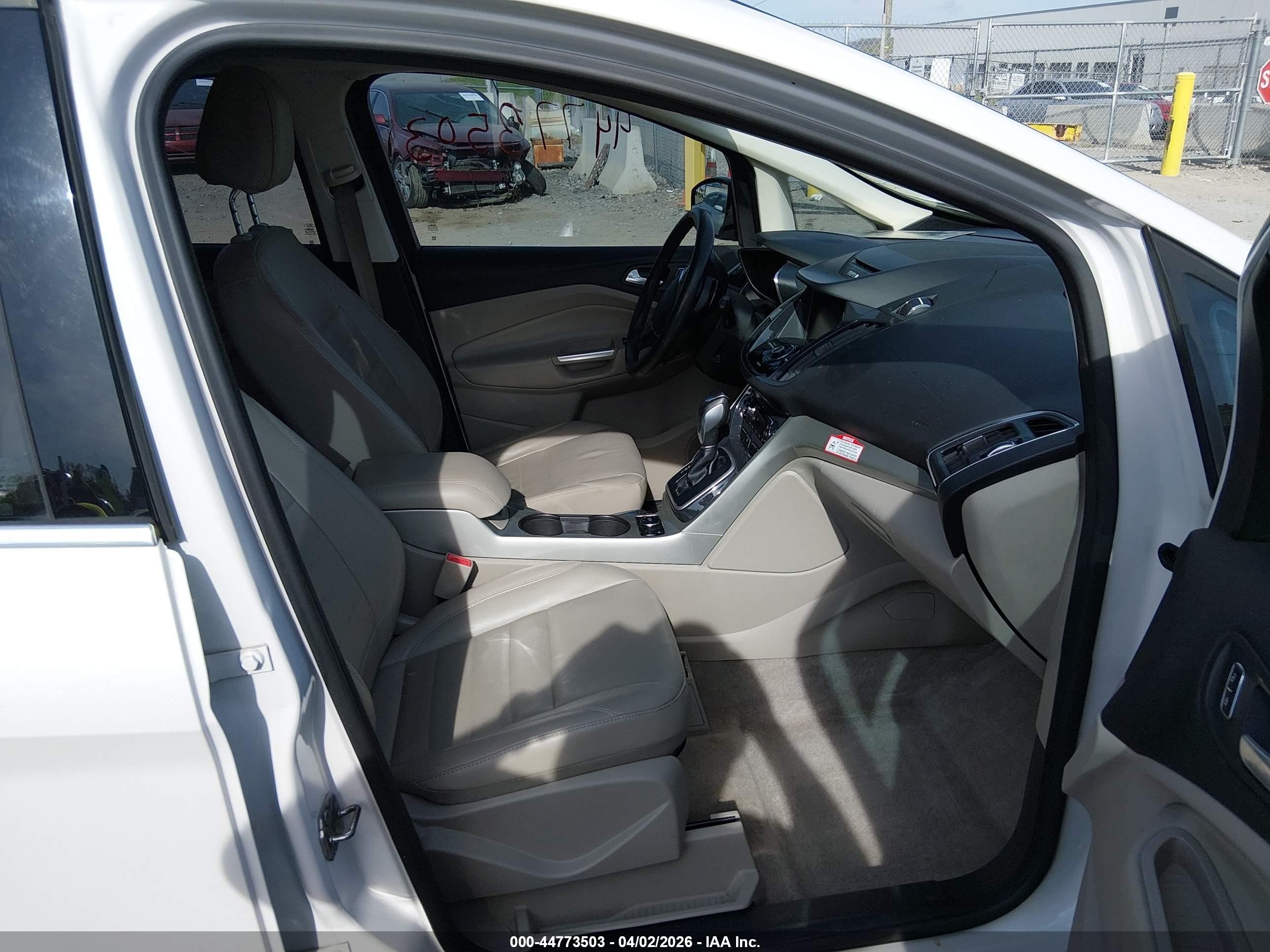 2013 Ford C-max Hybrid Sel White vin: 1FADP5BU3DL547932