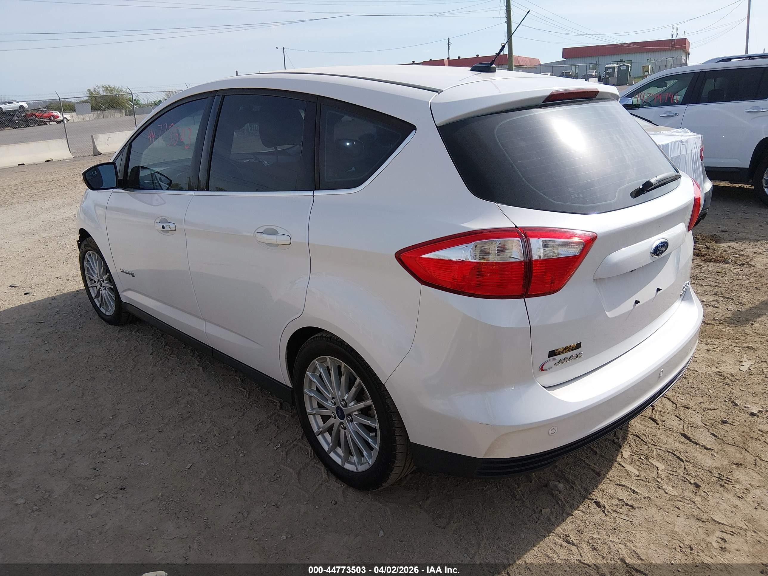 2013 Ford C-max Hybrid Sel White vin: 1FADP5BU3DL547932