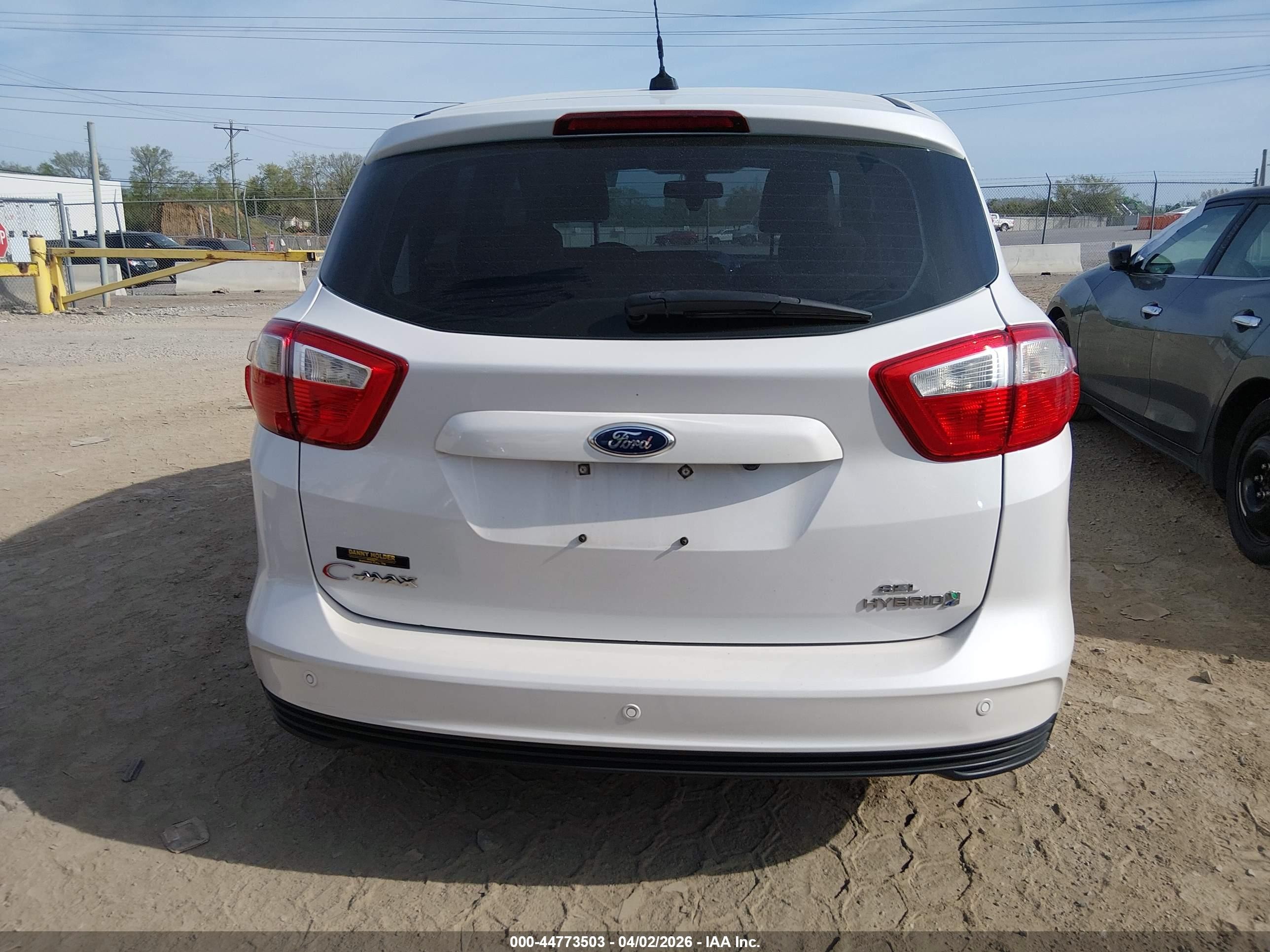 2013 Ford C-max Hybrid Sel White vin: 1FADP5BU3DL547932