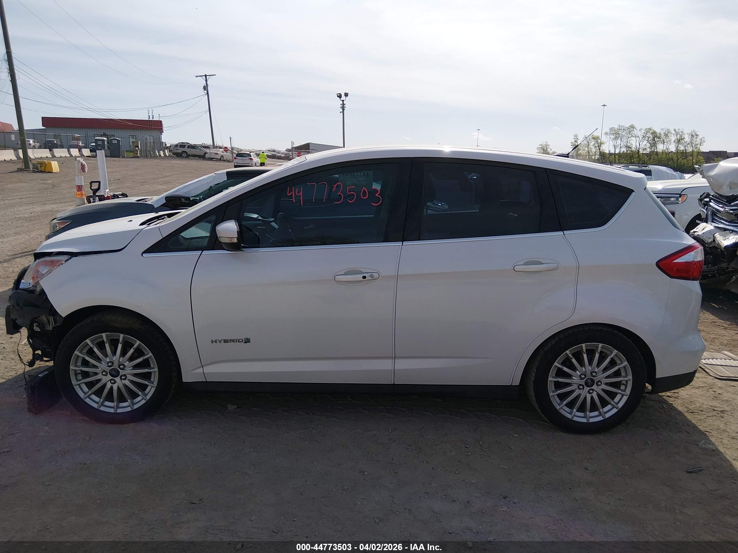 2013 Ford C-max Hybrid Sel White vin: 1FADP5BU3DL547932