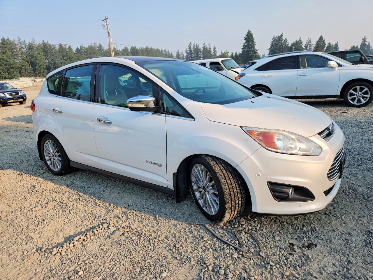 2013 Ford C-max Sel White vin: 1FADP5BU3DL551267