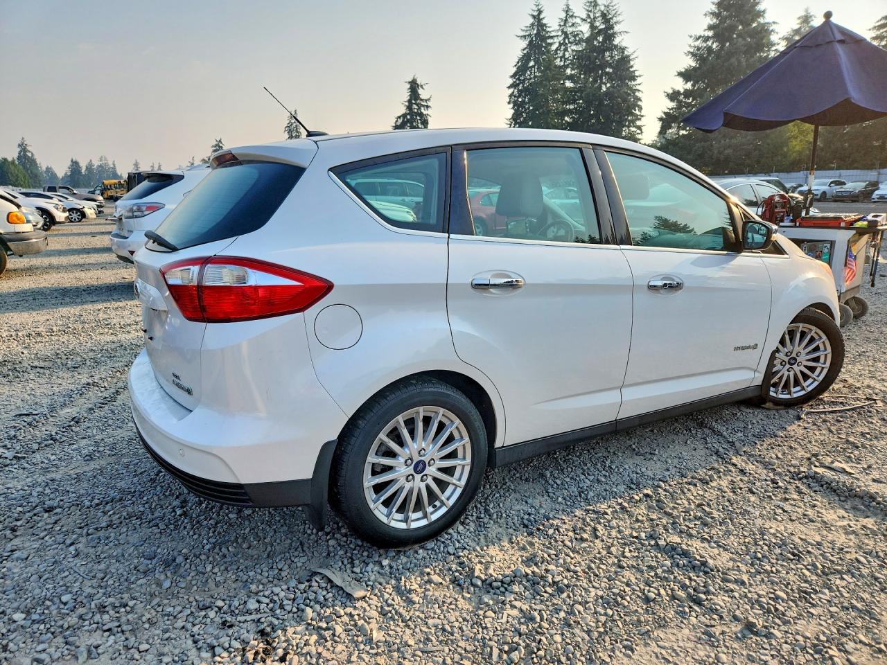 2013 Ford C-max Sel White vin: 1FADP5BU3DL551267