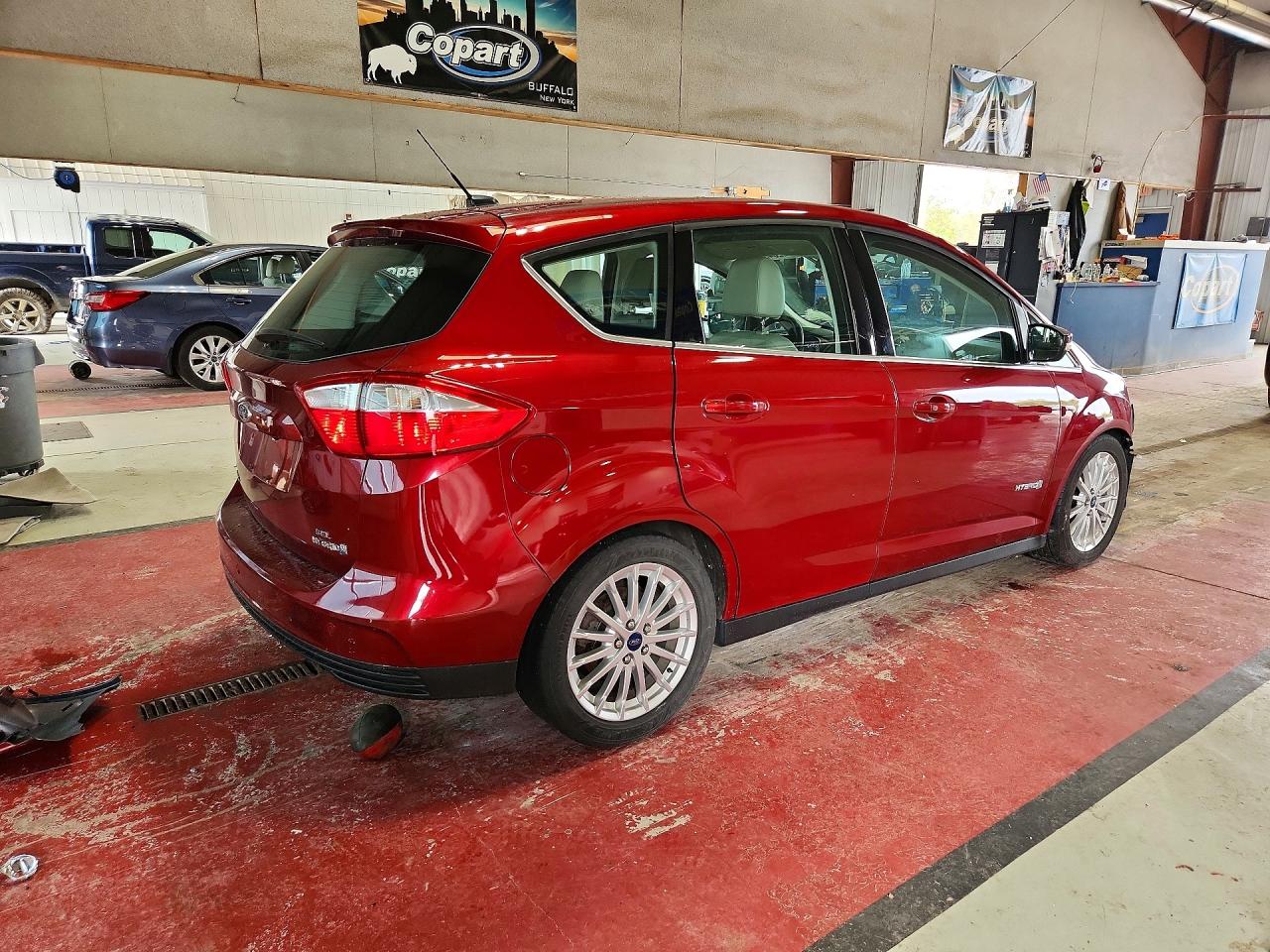 2013 Ford C-max Sel Red vin: 1FADP5BU3DL555593