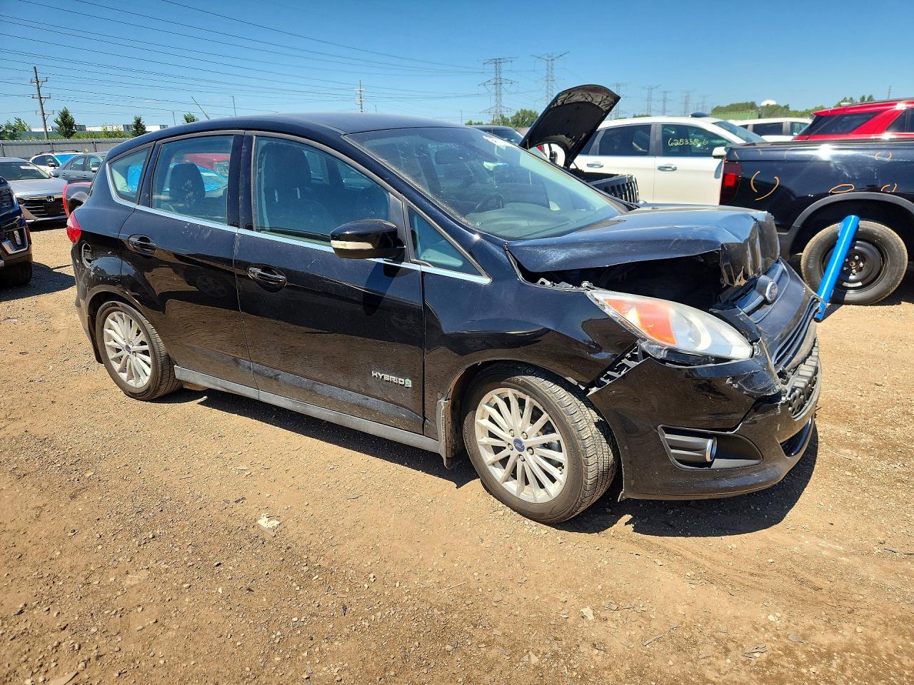 2016 Ford C-max Sel Черный vin: 1FADP5BU3GL107293
