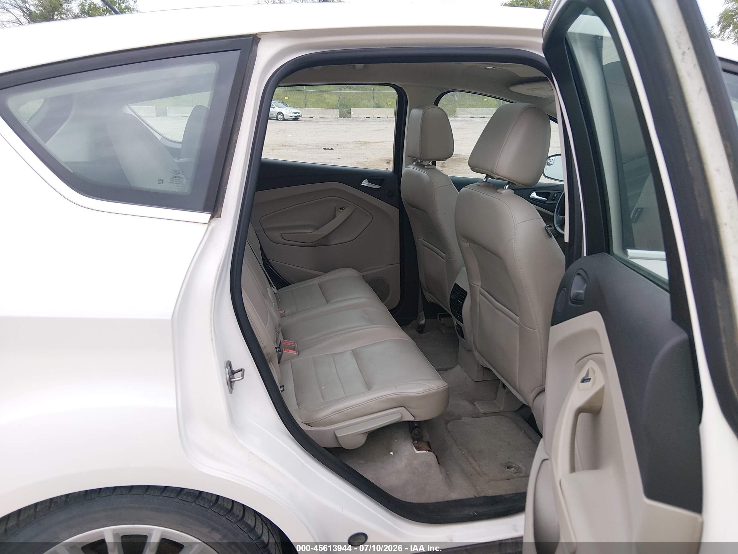 2013 Ford C-max Hybrid Sel White vin: 1FADP5BU4DL506838