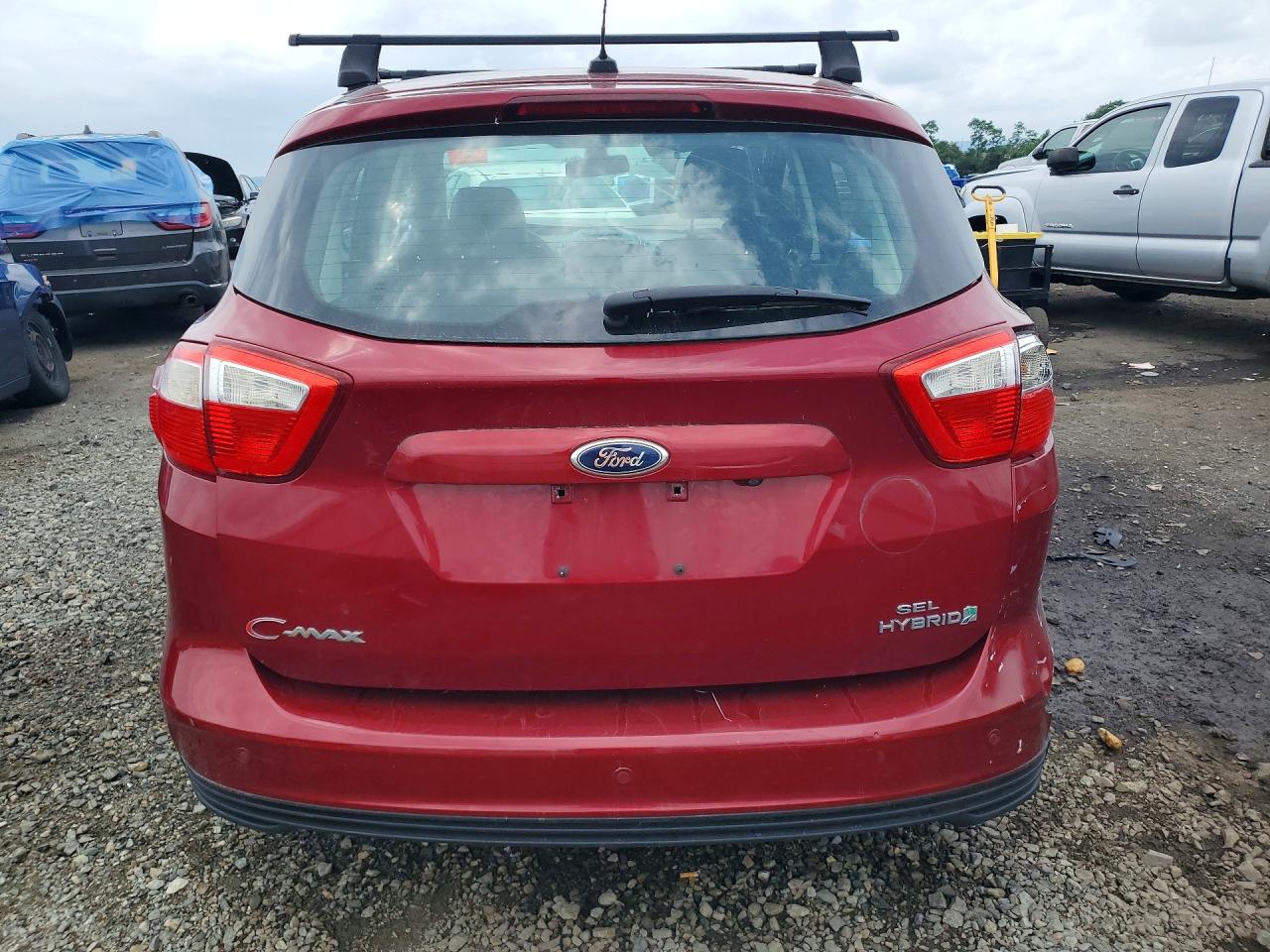 2013 Ford C-max Sel Burgundy vin: 1FADP5BU4DL519332