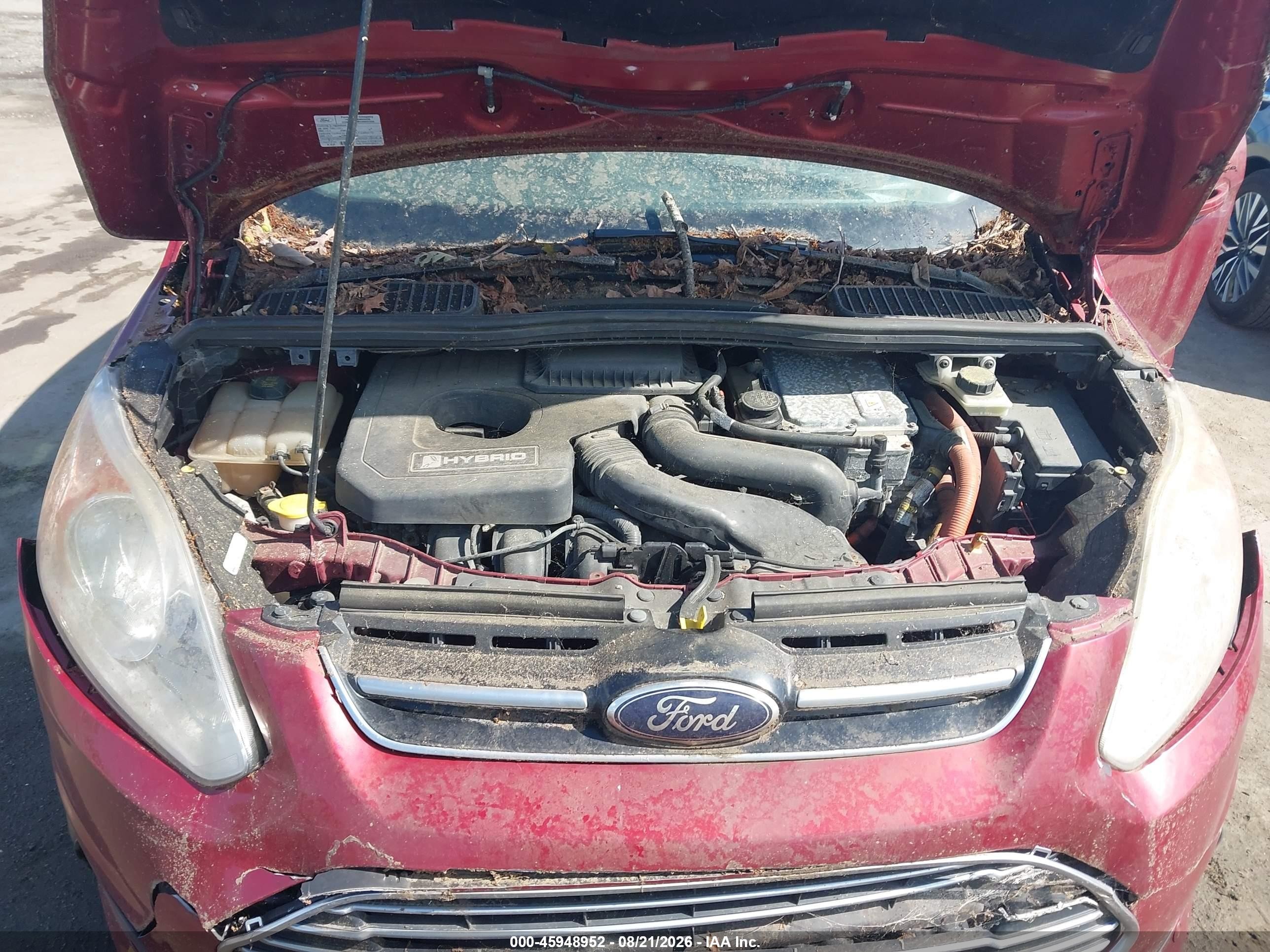 2013 Ford C-max Hybrid Sel Red vin: 1FADP5BU4DL550676