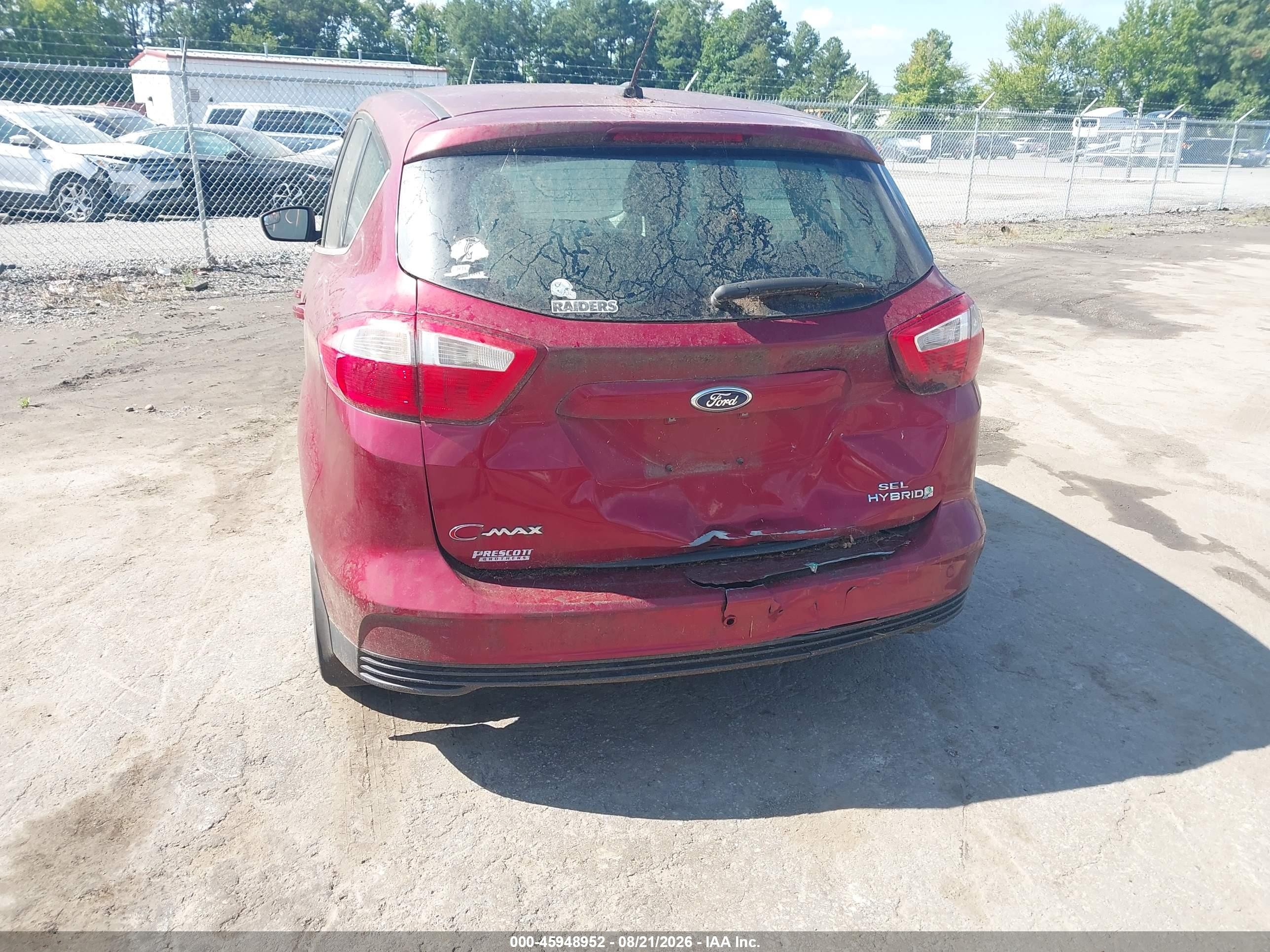 2013 Ford C-max Hybrid Sel Red vin: 1FADP5BU4DL550676