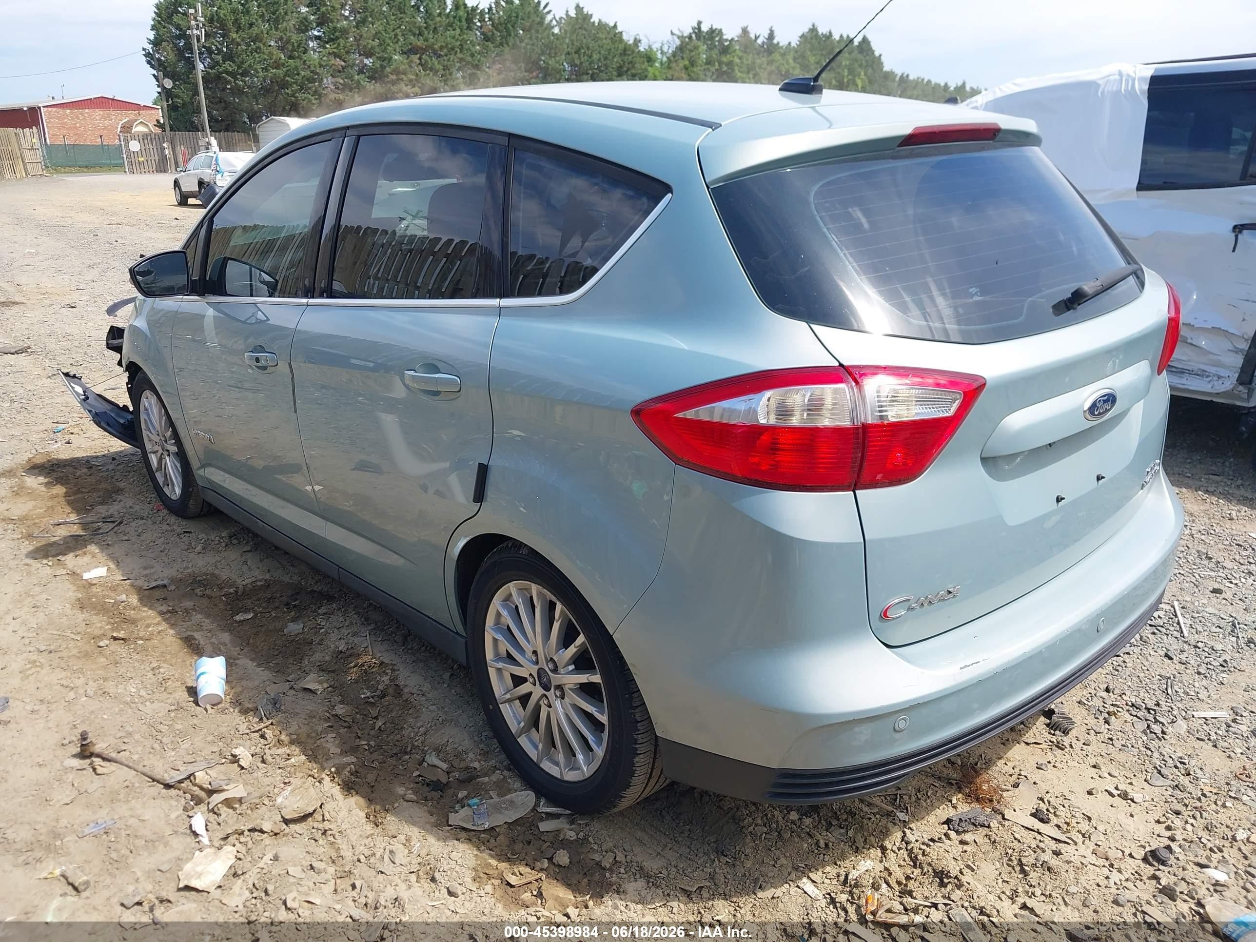 2013 Ford C-max Hybrid Sel Green vin: 1FADP5BU4DL554999
