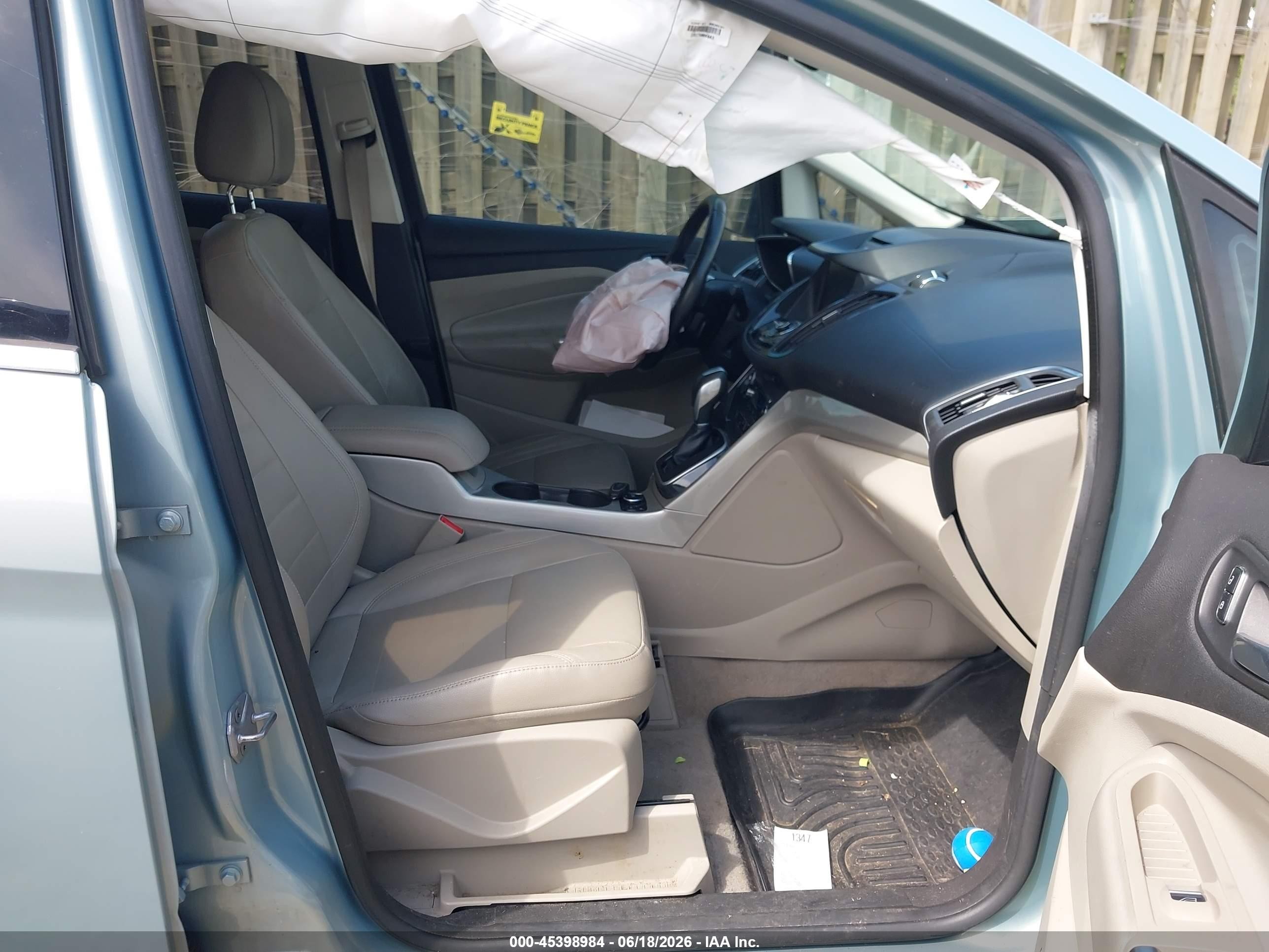 2013 Ford C-max Hybrid Sel Green vin: 1FADP5BU4DL554999