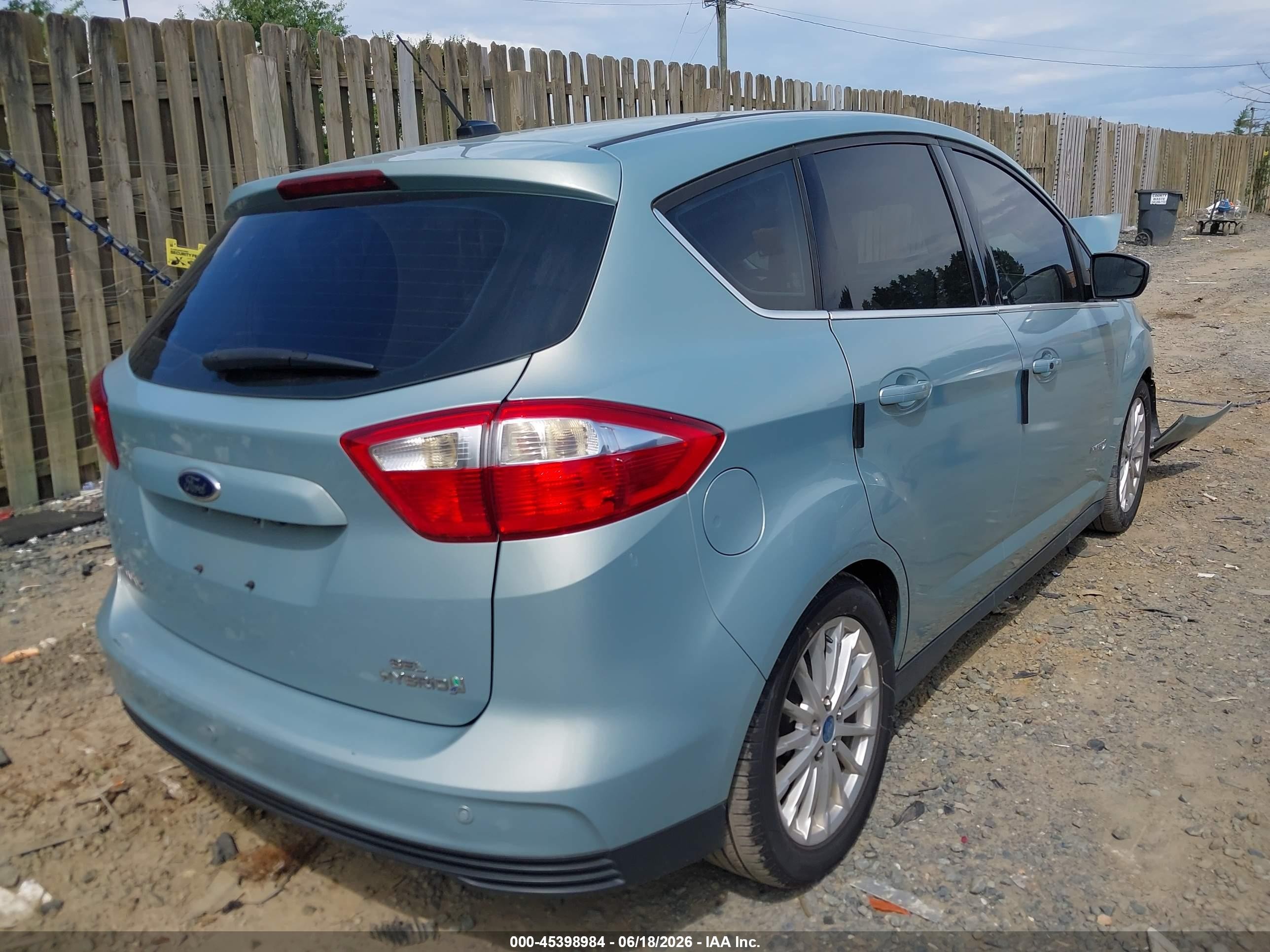 2013 Ford C-max Hybrid Sel Green vin: 1FADP5BU4DL554999