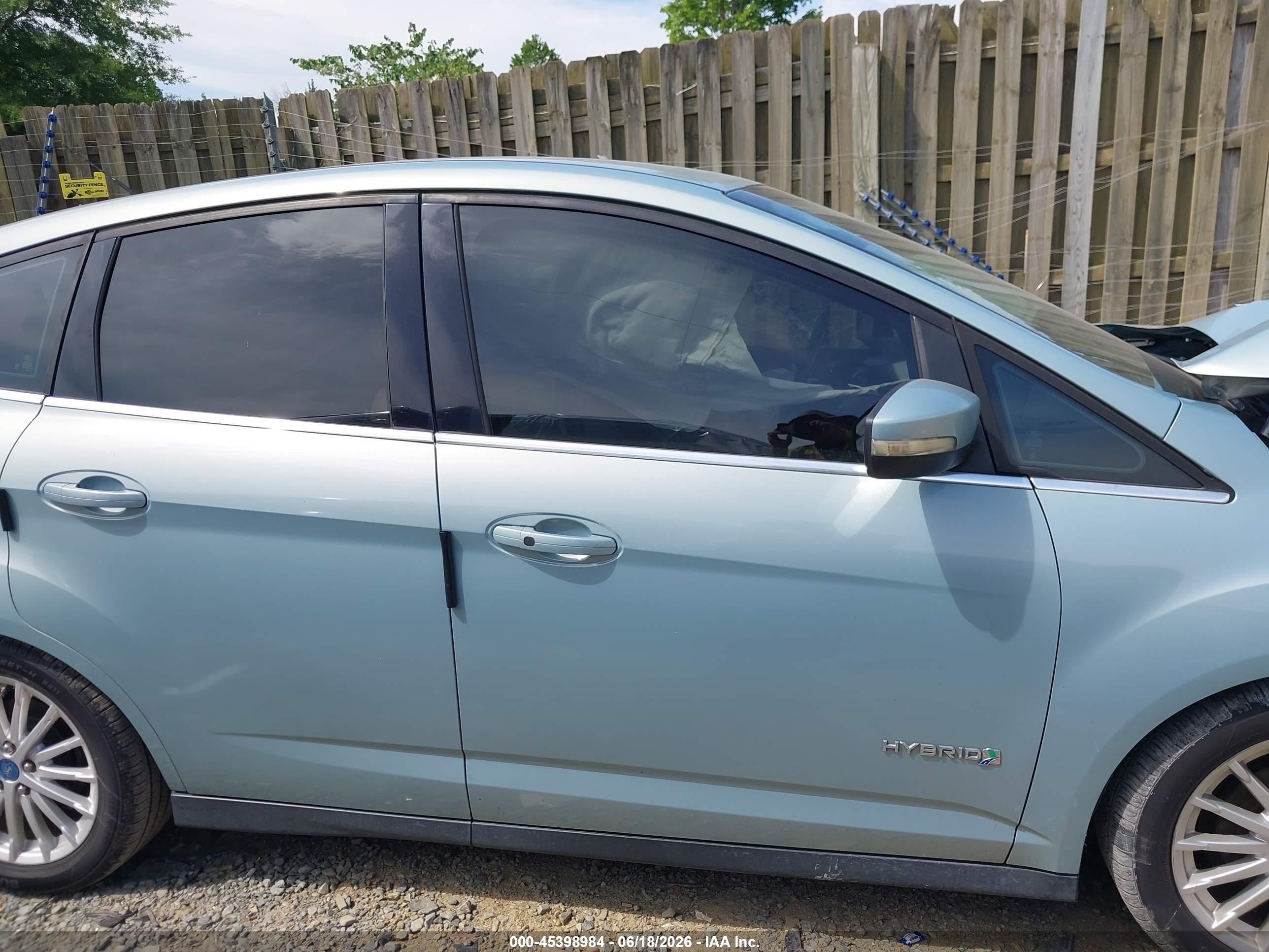 2013 Ford C-max Hybrid Sel Green vin: 1FADP5BU4DL554999