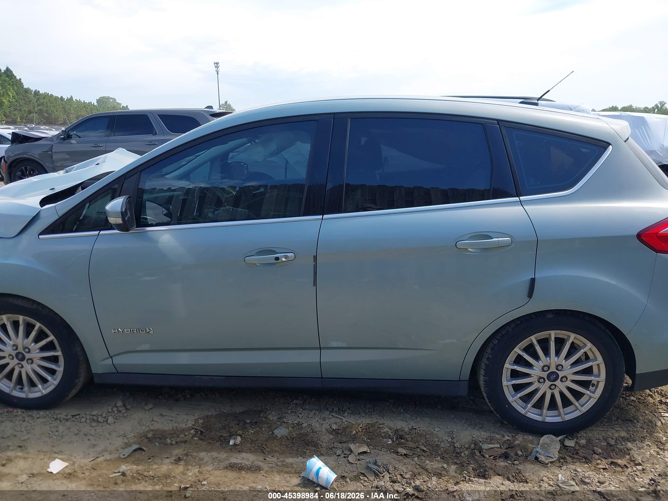 2013 Ford C-max Hybrid Sel Green vin: 1FADP5BU4DL554999