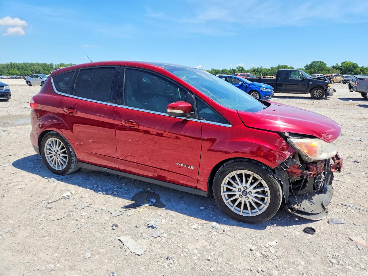 2014 Ford C-max Sel Red vin: 1FADP5BU4EL517548