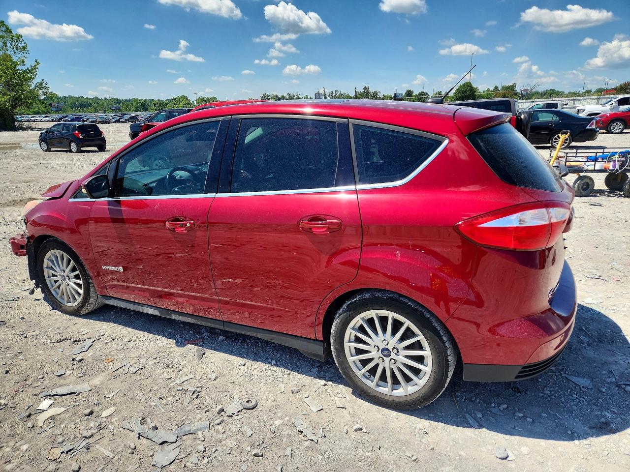 2014 Ford C-max Sel Red vin: 1FADP5BU4EL517548