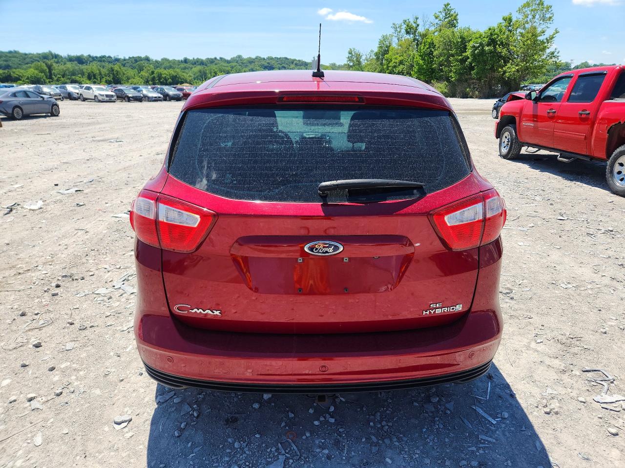 2014 Ford C-max Sel Red vin: 1FADP5BU4EL517548