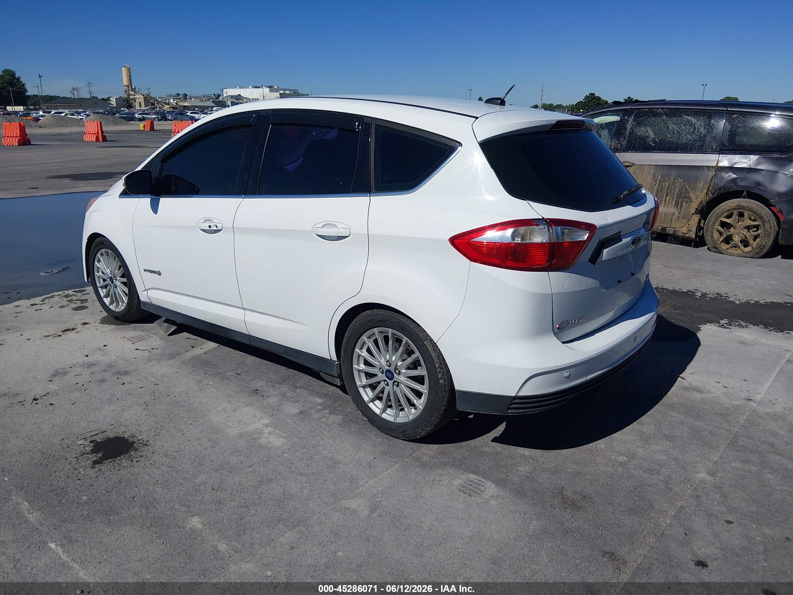 2015 Ford C-max Hybrid Sel White vin: 1FADP5BU4FL102201