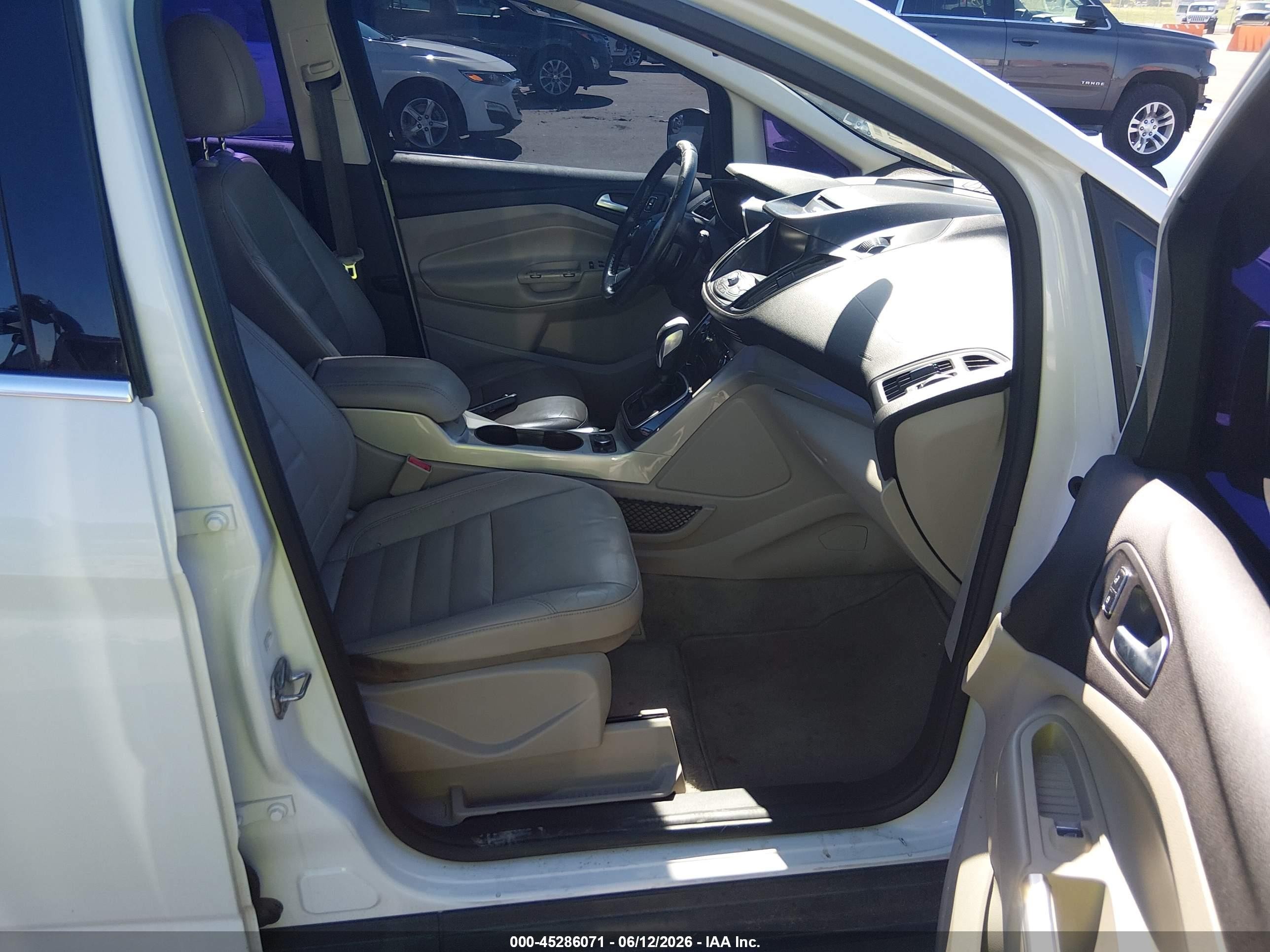 2015 Ford C-max Hybrid Sel White vin: 1FADP5BU4FL102201