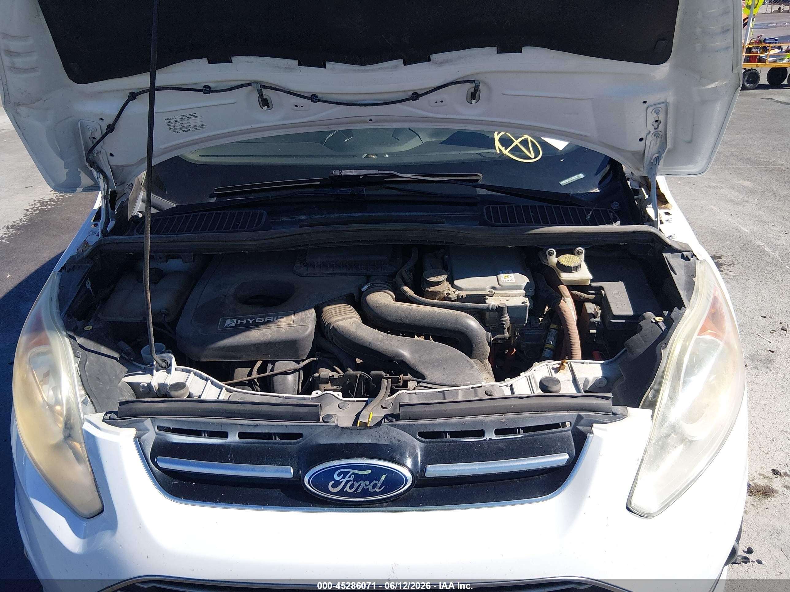 2015 Ford C-max Hybrid Sel White vin: 1FADP5BU4FL102201