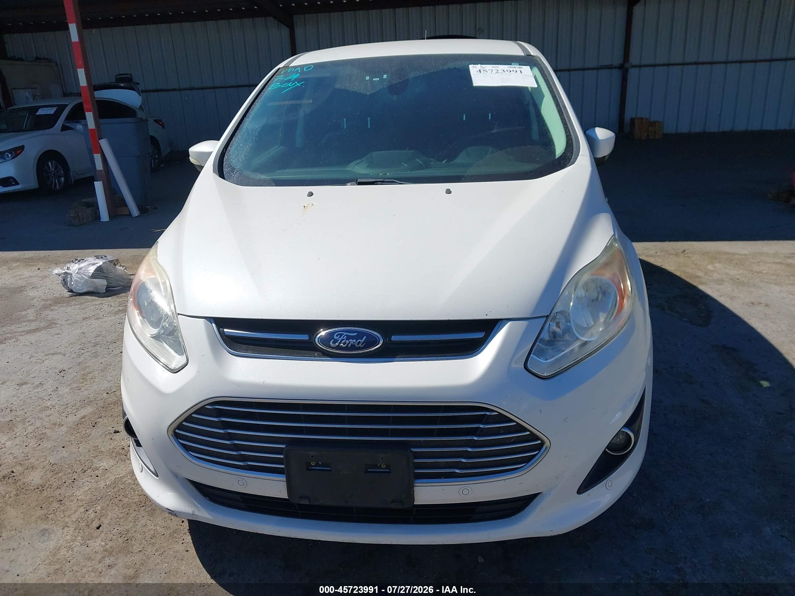 2015 Ford C-max Hybrid Sel White vin: 1FADP5BU4FL115692