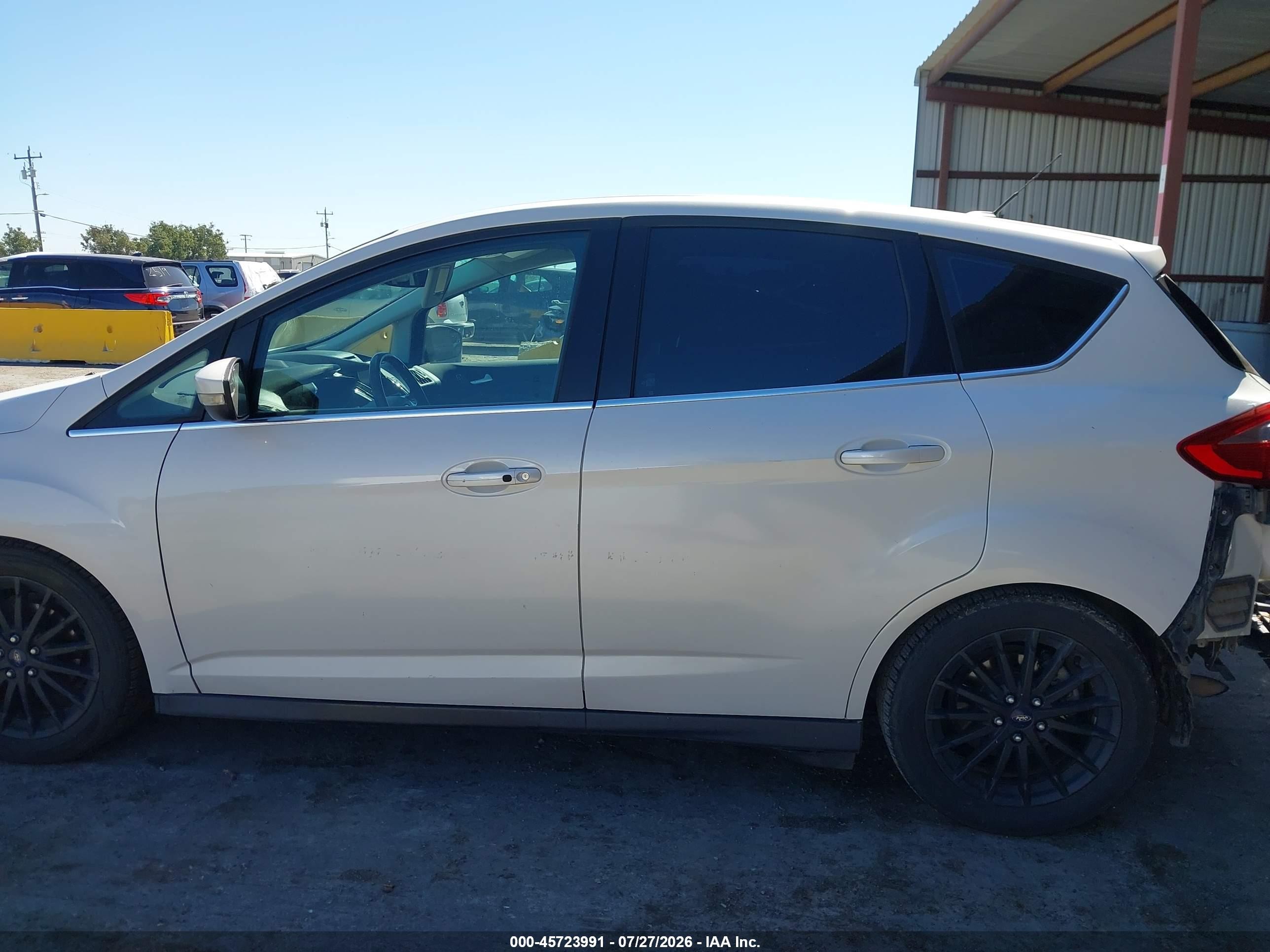 2015 Ford C-max Hybrid Sel White vin: 1FADP5BU4FL115692