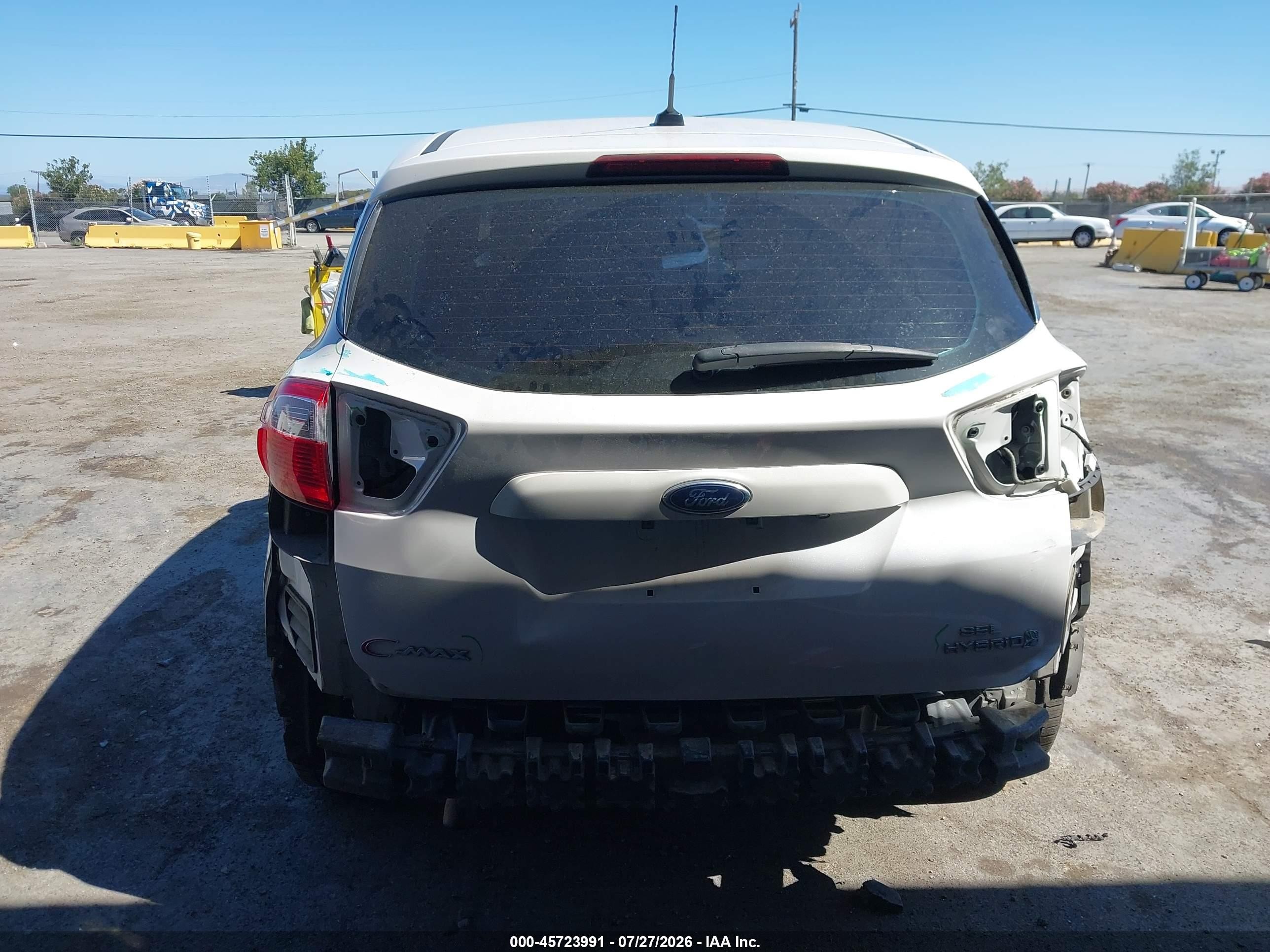 2015 Ford C-max Hybrid Sel White vin: 1FADP5BU4FL115692