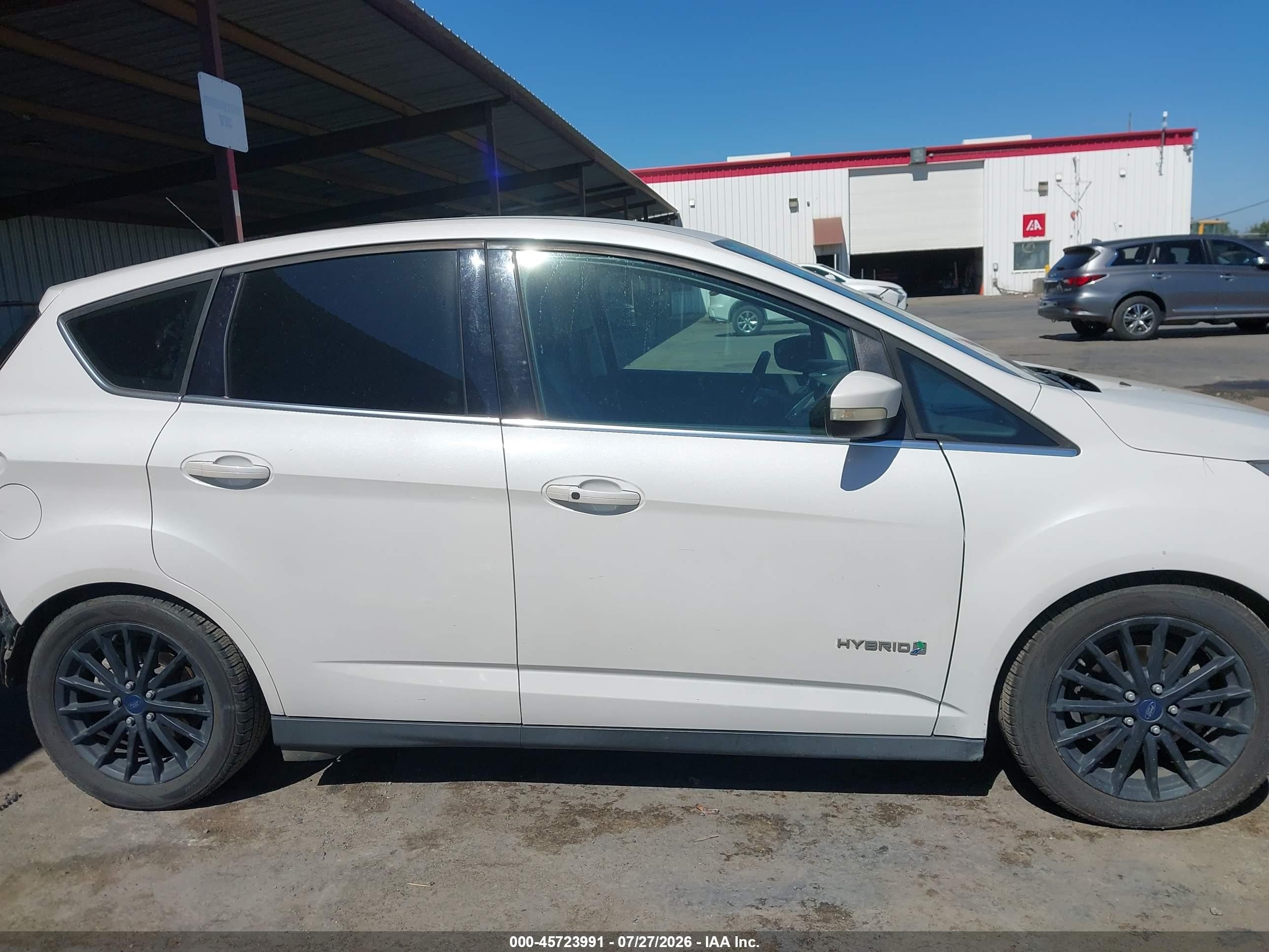 2015 Ford C-max Hybrid Sel White vin: 1FADP5BU4FL115692
