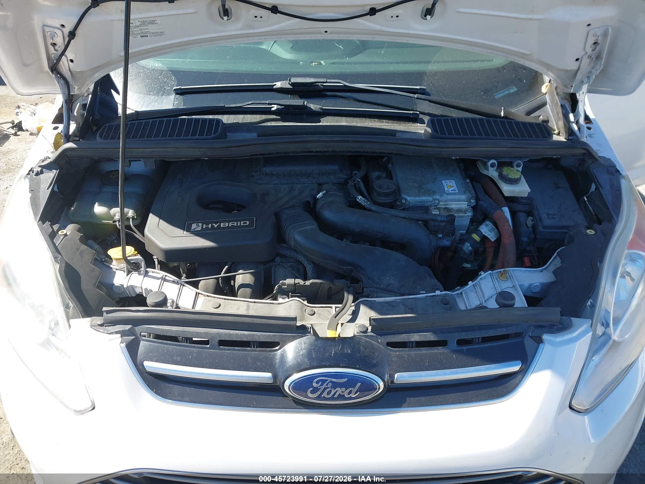 2015 Ford C-max Hybrid Sel White vin: 1FADP5BU4FL115692