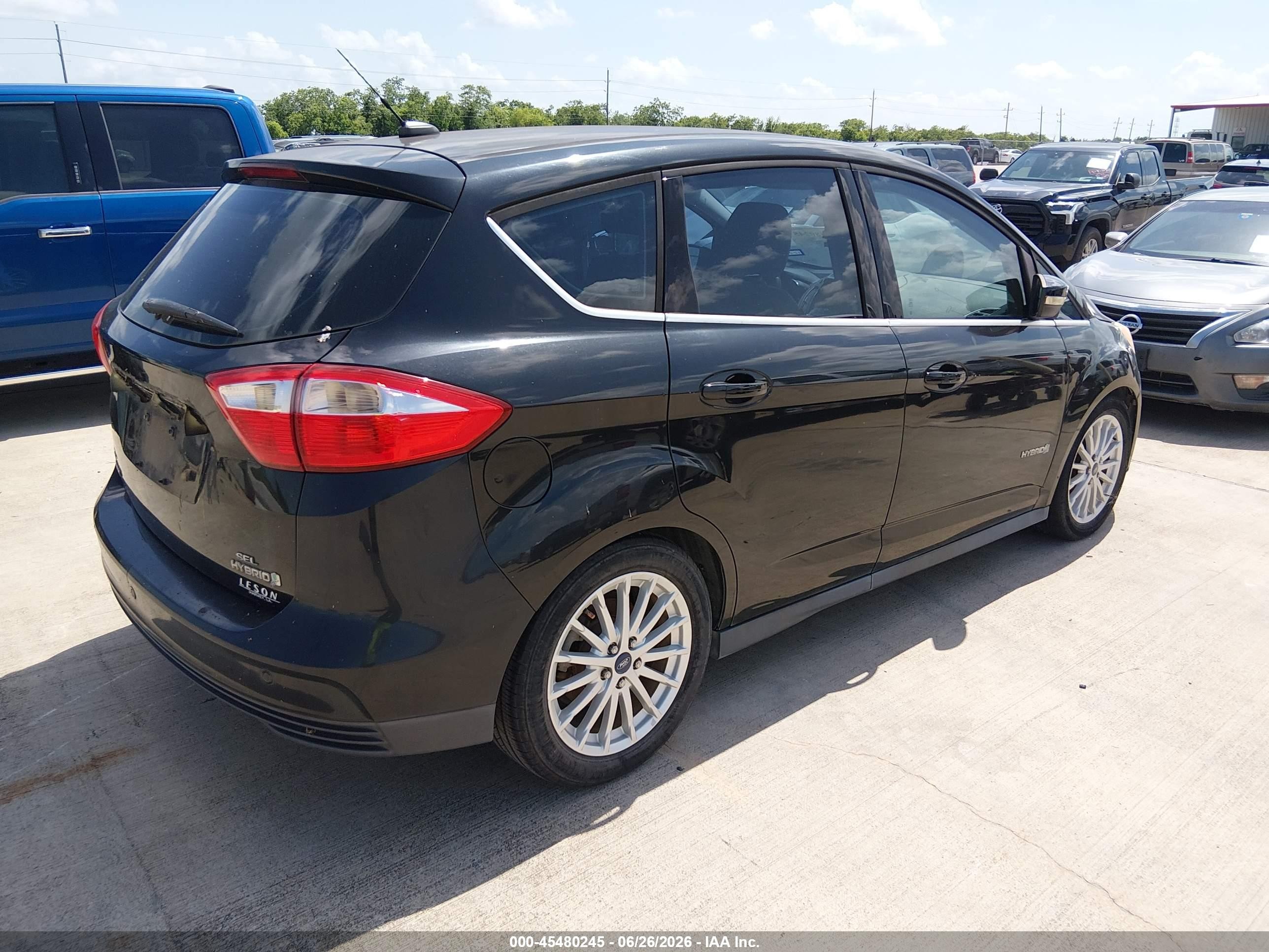 2013 Ford C-max Hybrid Sel Black vin: 1FADP5BU5DL513927