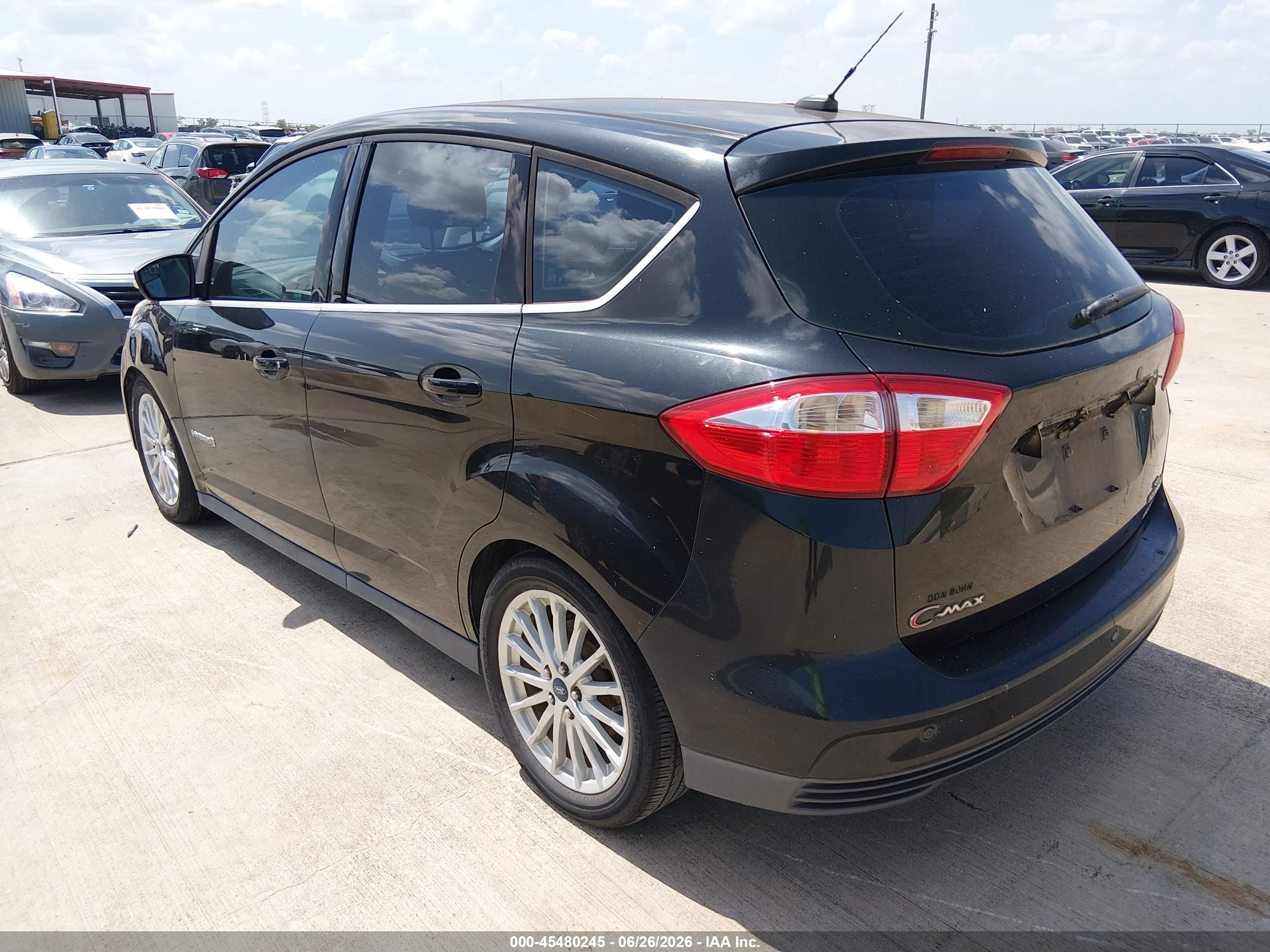 2013 Ford C-max Hybrid Sel Black vin: 1FADP5BU5DL513927