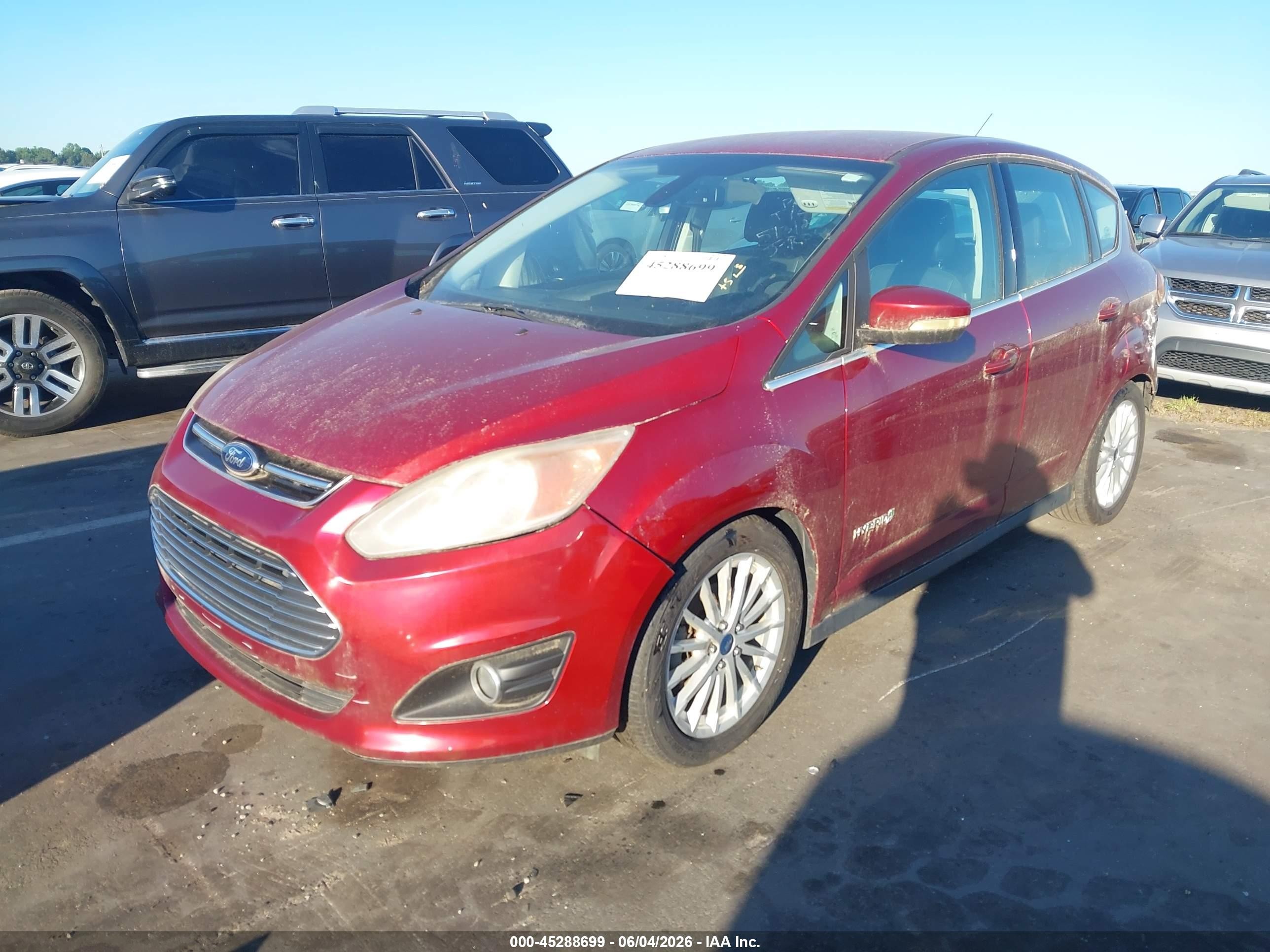 2013 Ford C-max Hybrid Sel Red vin: 1FADP5BU5DL516911