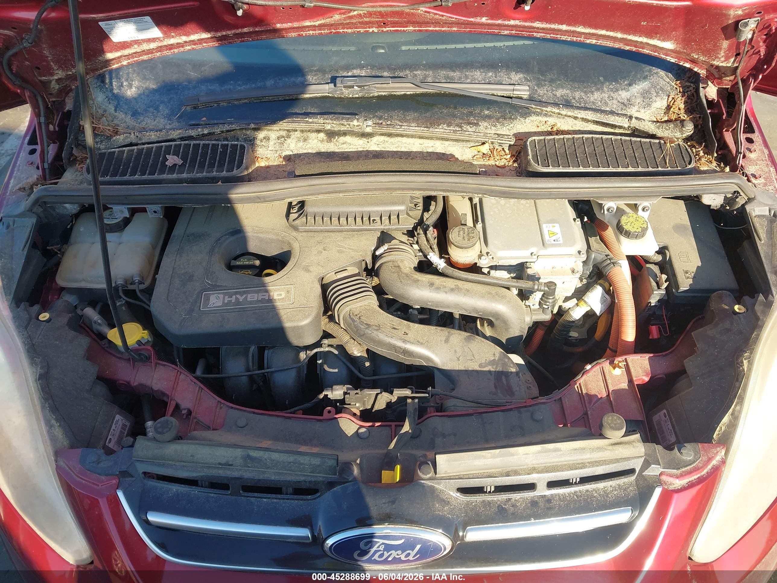 2013 Ford C-max Hybrid Sel Red vin: 1FADP5BU5DL516911