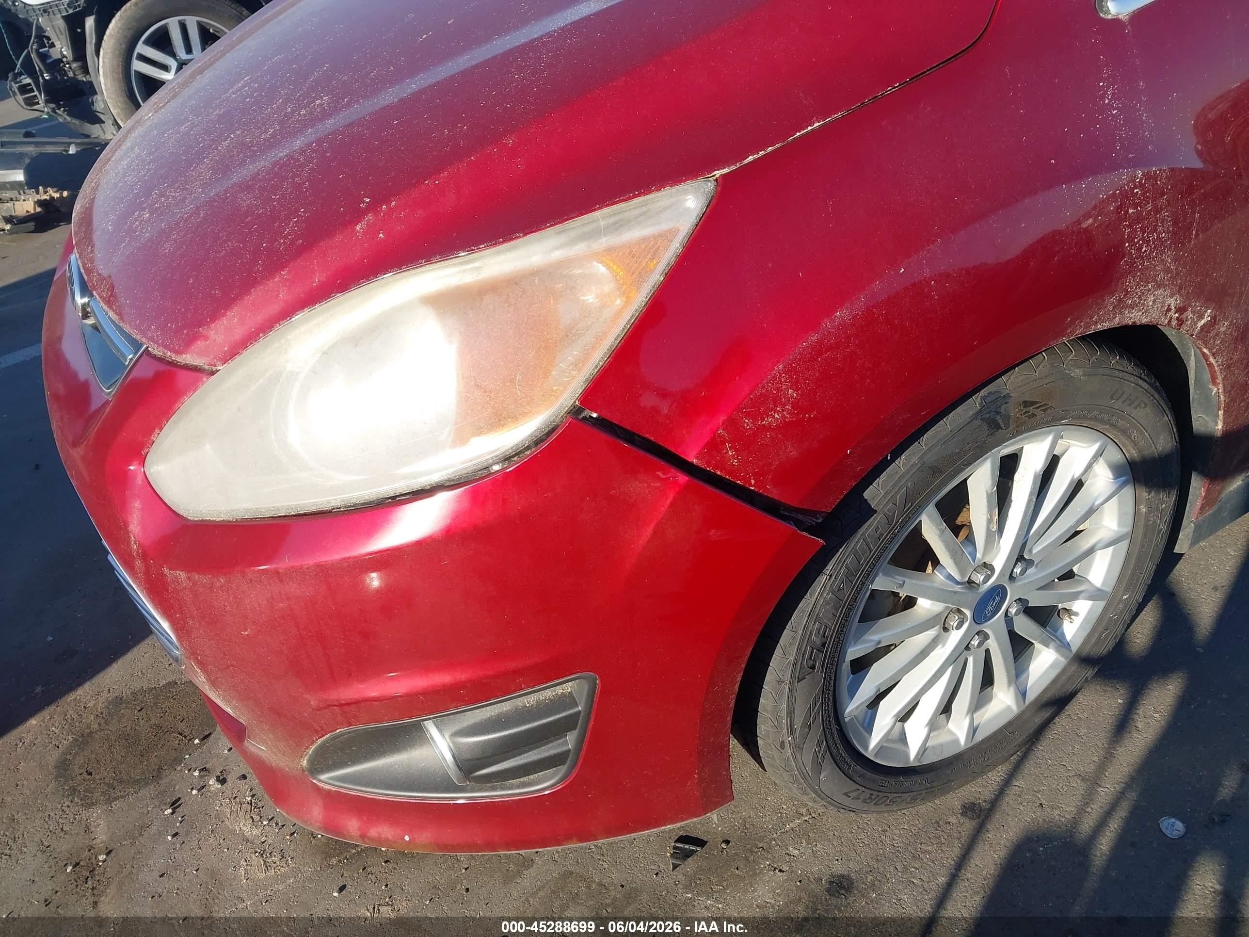 2013 Ford C-max Hybrid Sel Red vin: 1FADP5BU5DL516911