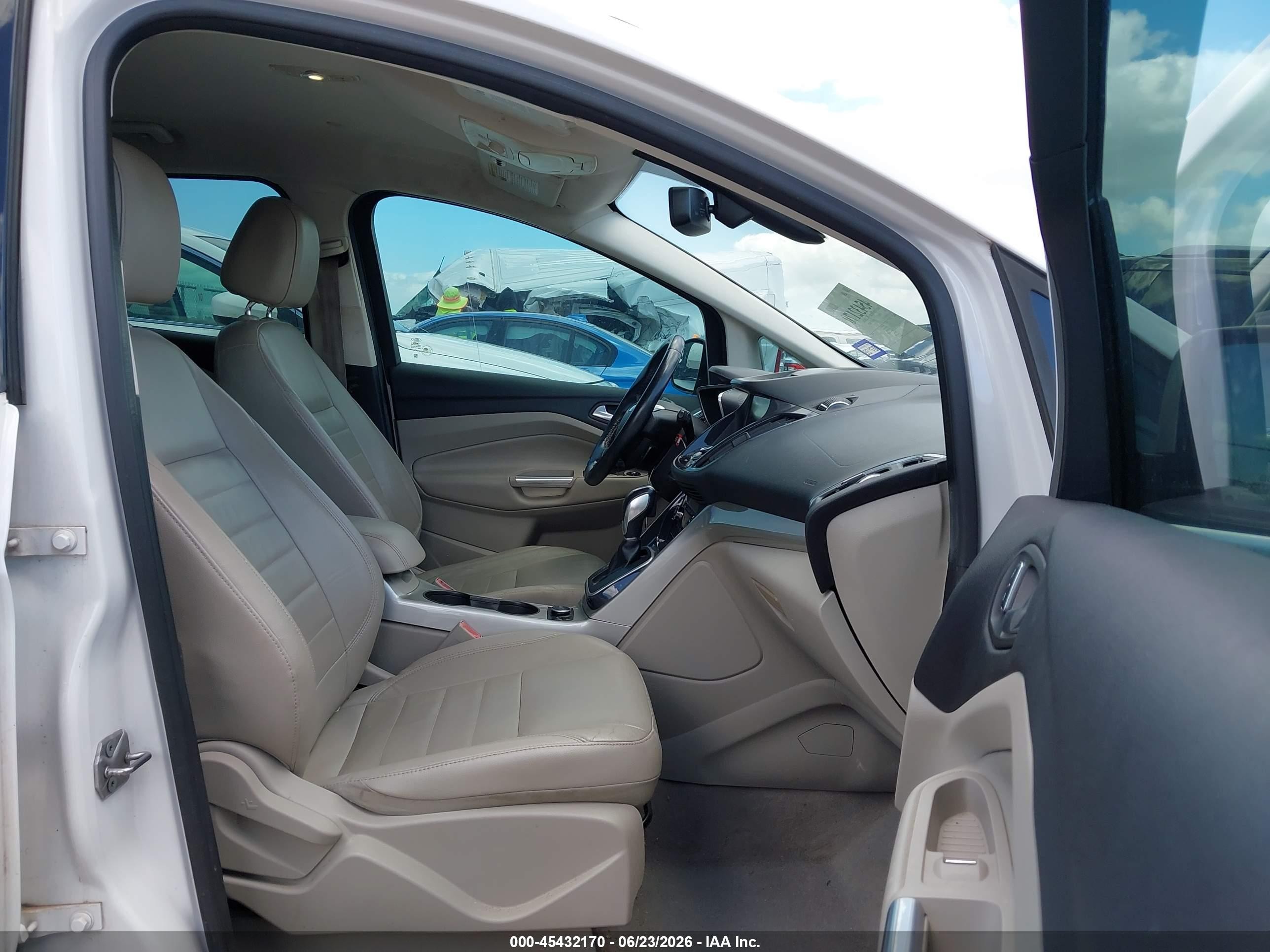 2013 Ford C-max Hybrid Sel White vin: 1FADP5BU5DL533529