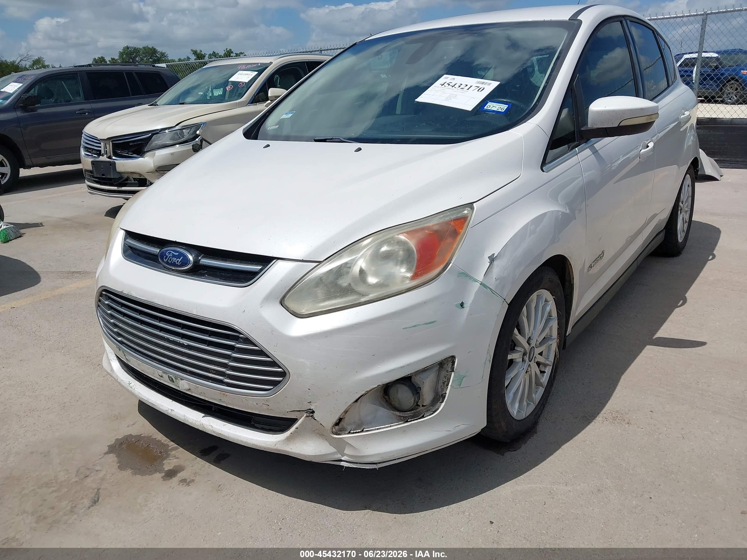 2013 Ford C-max Hybrid Sel White vin: 1FADP5BU5DL533529
