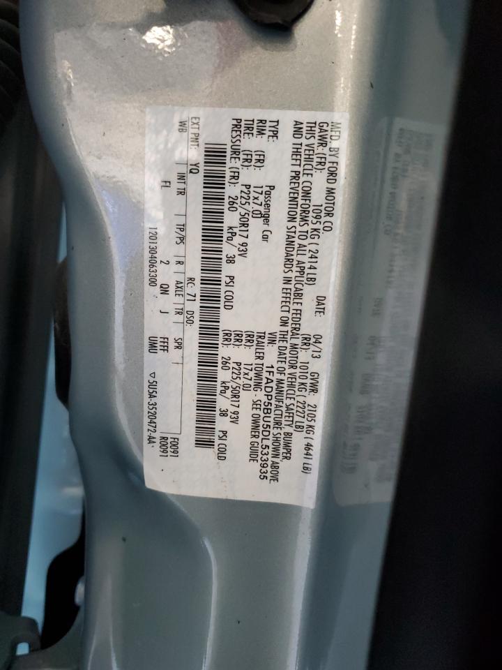 2013 Ford C-max Sel Blue vin: 1FADP5BU5DL533935