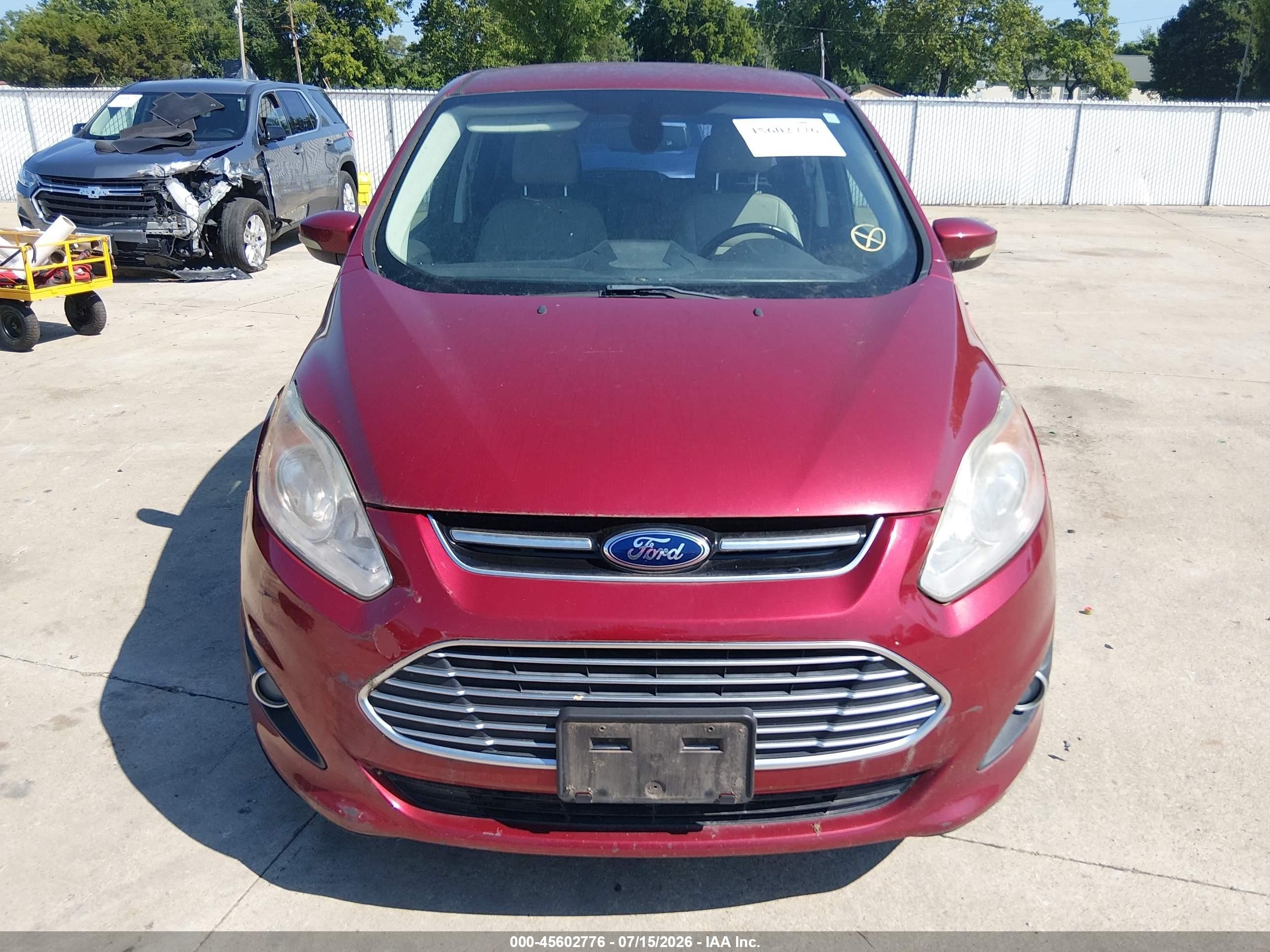 2013 Ford C-max Hybrid Sel Red vin: 1FADP5BU5DL534017
