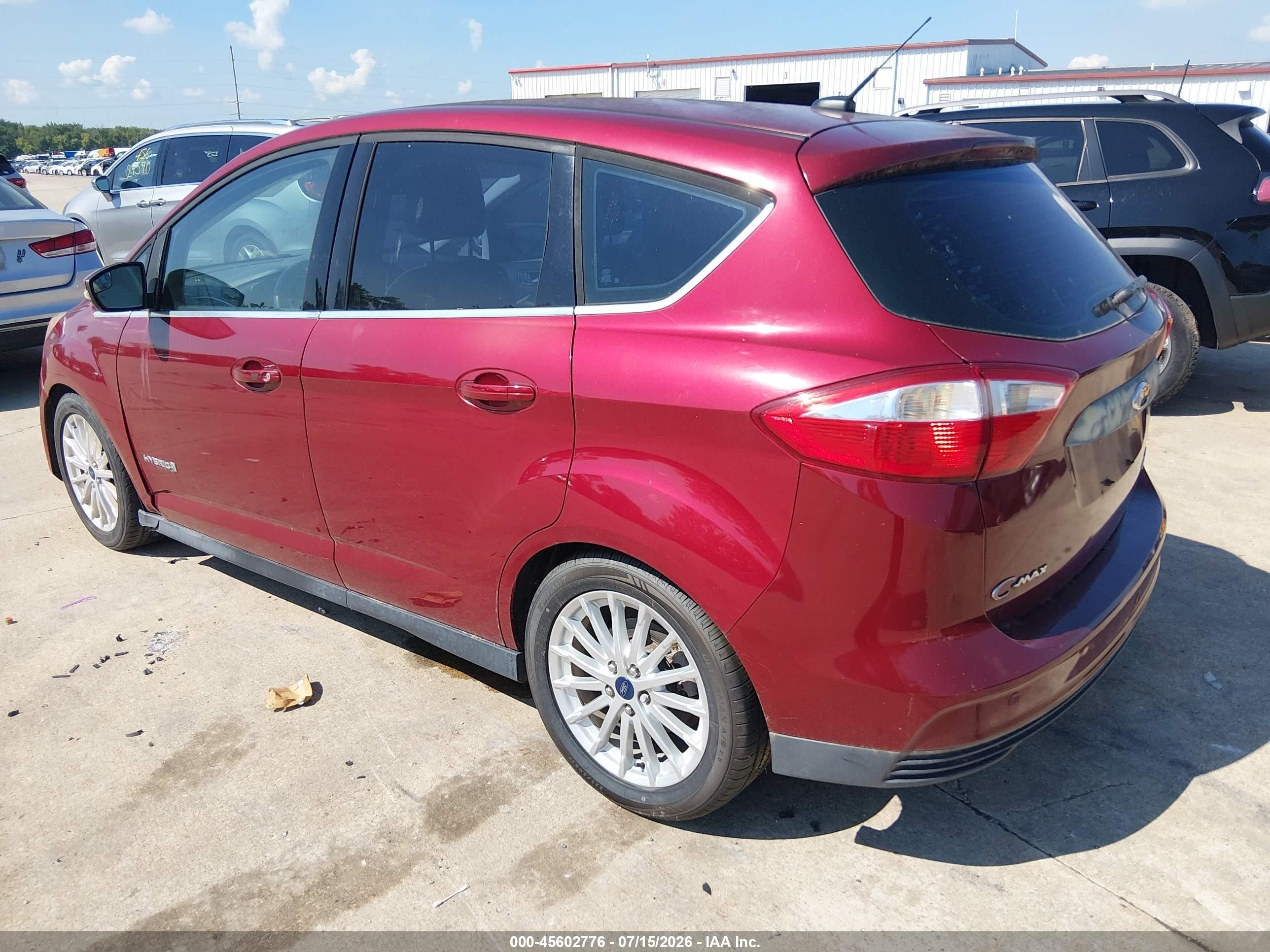 2013 Ford C-max Hybrid Sel Red vin: 1FADP5BU5DL534017