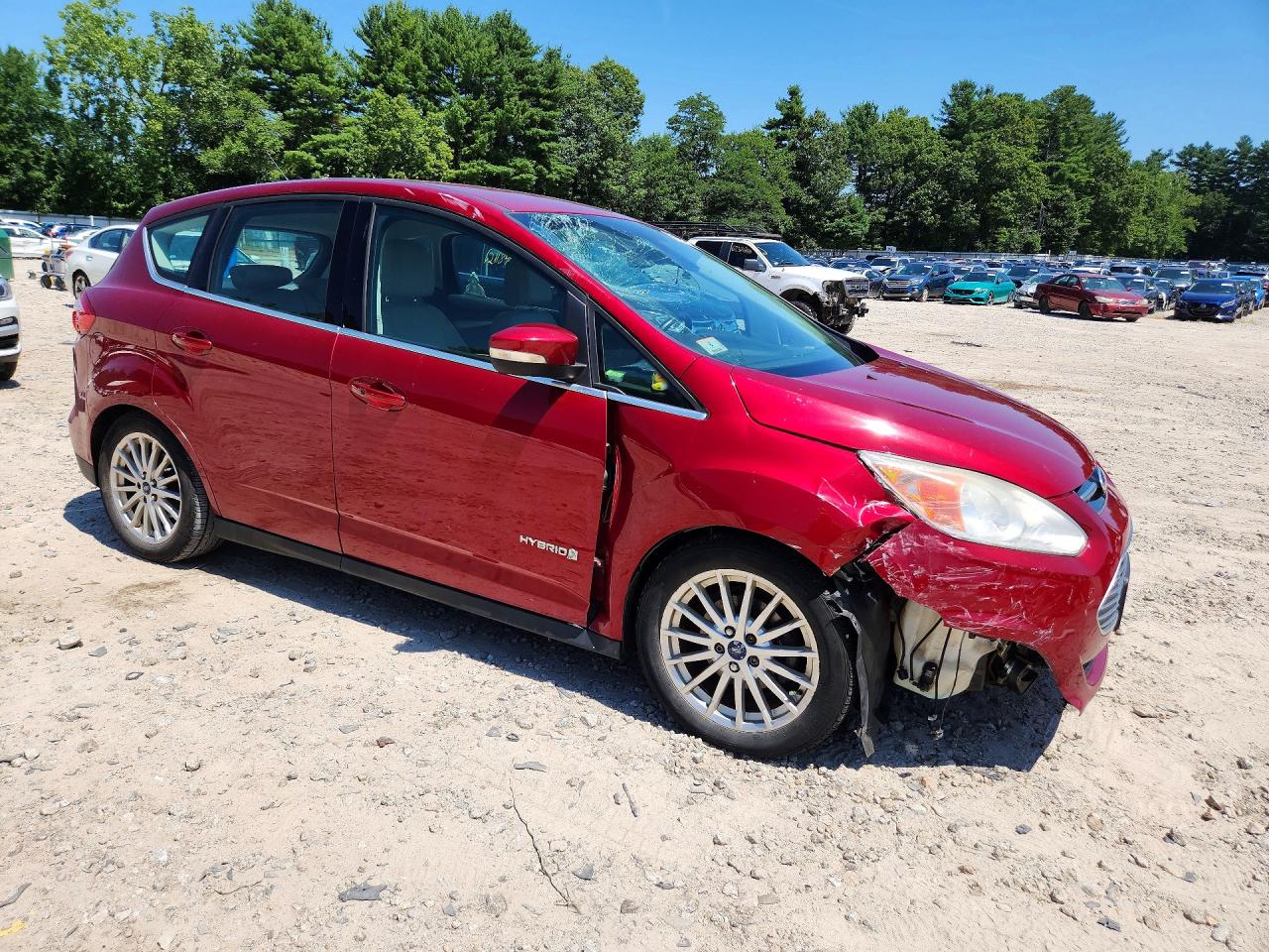 2013 Ford C-max Sel Red vin: 1FADP5BU5DL537967