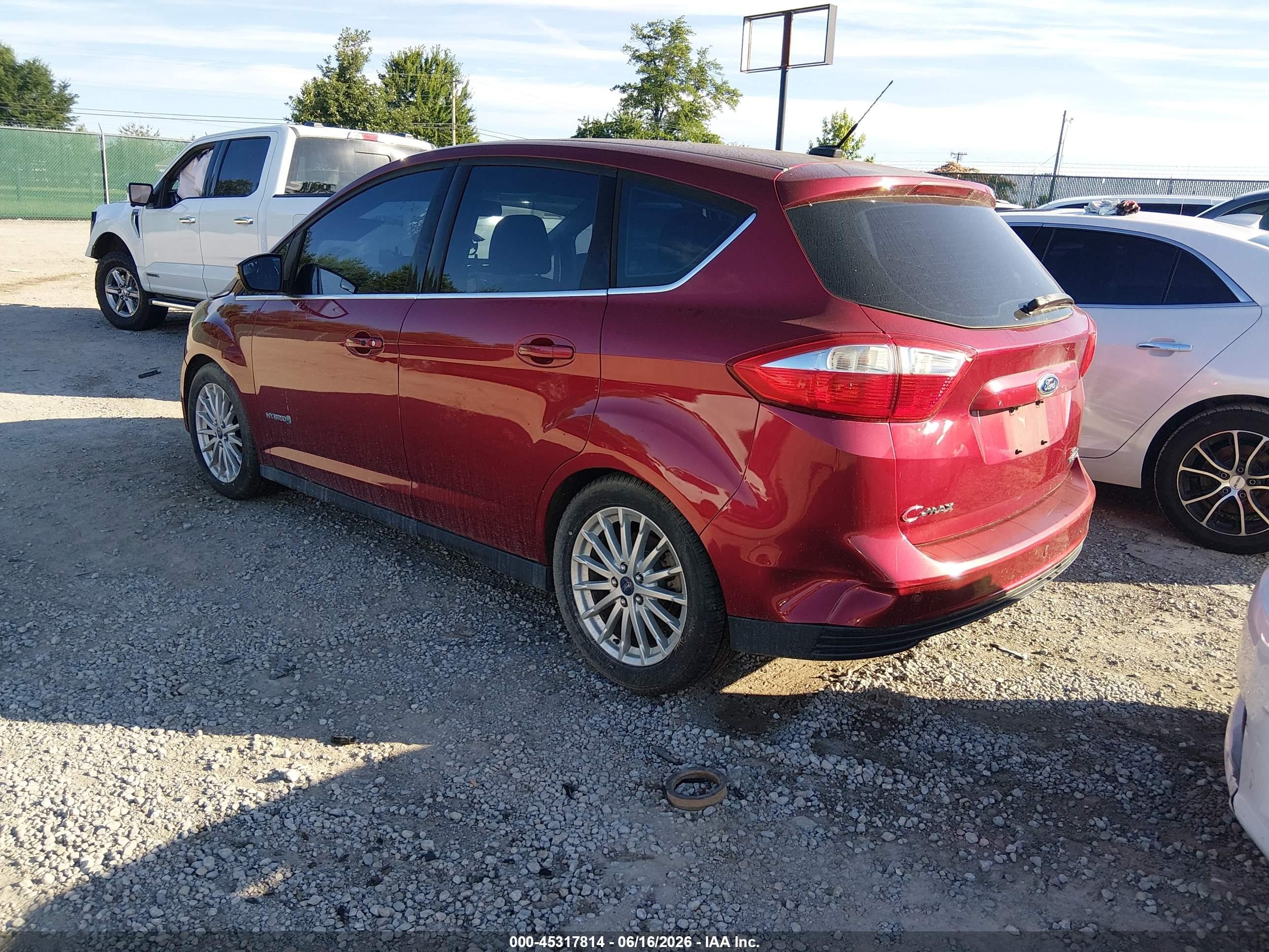 2013 Ford C-max Sel Red vin: 1FADP5BU5DL545597