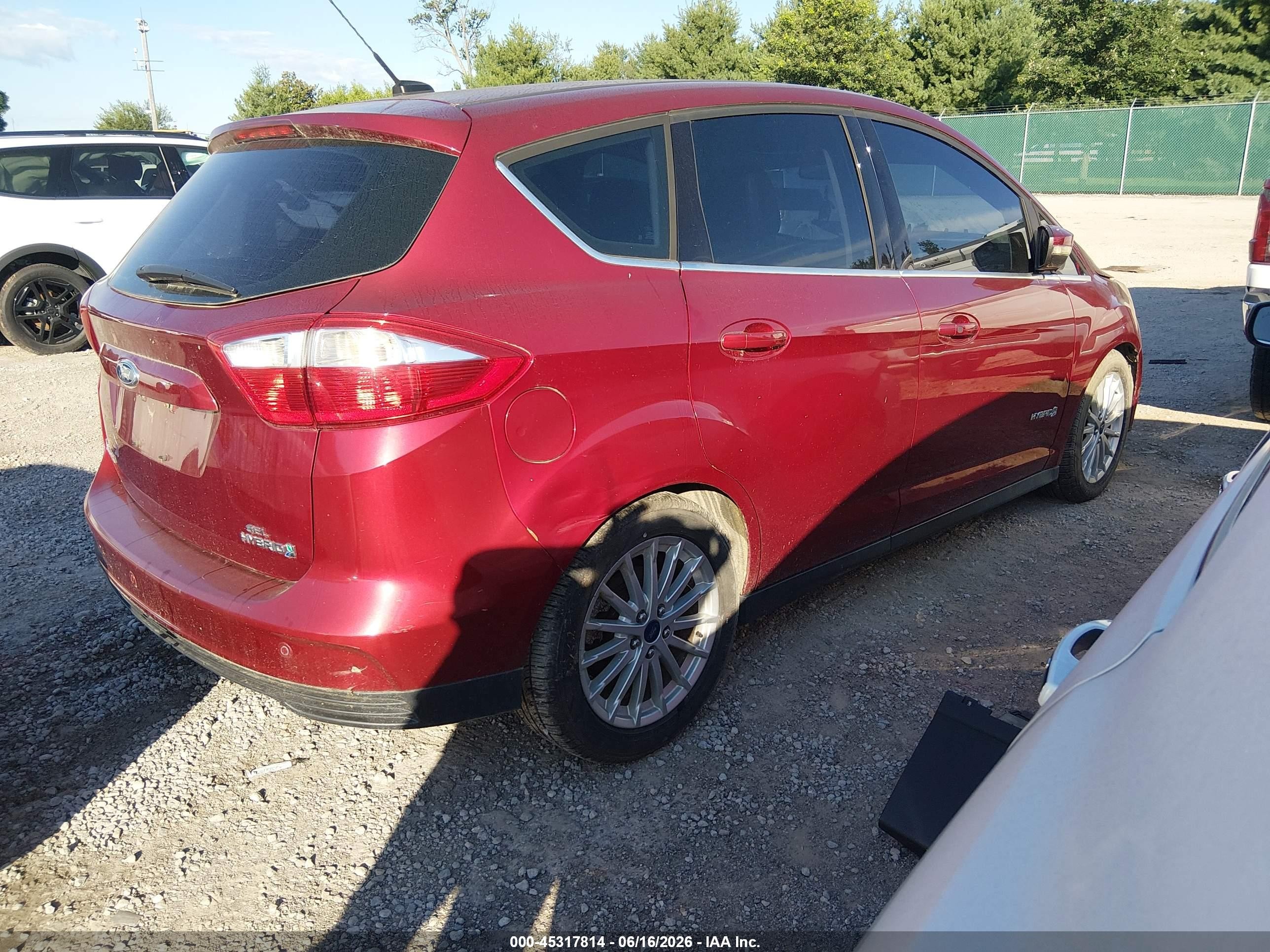 2013 Ford C-max Sel Red vin: 1FADP5BU5DL545597