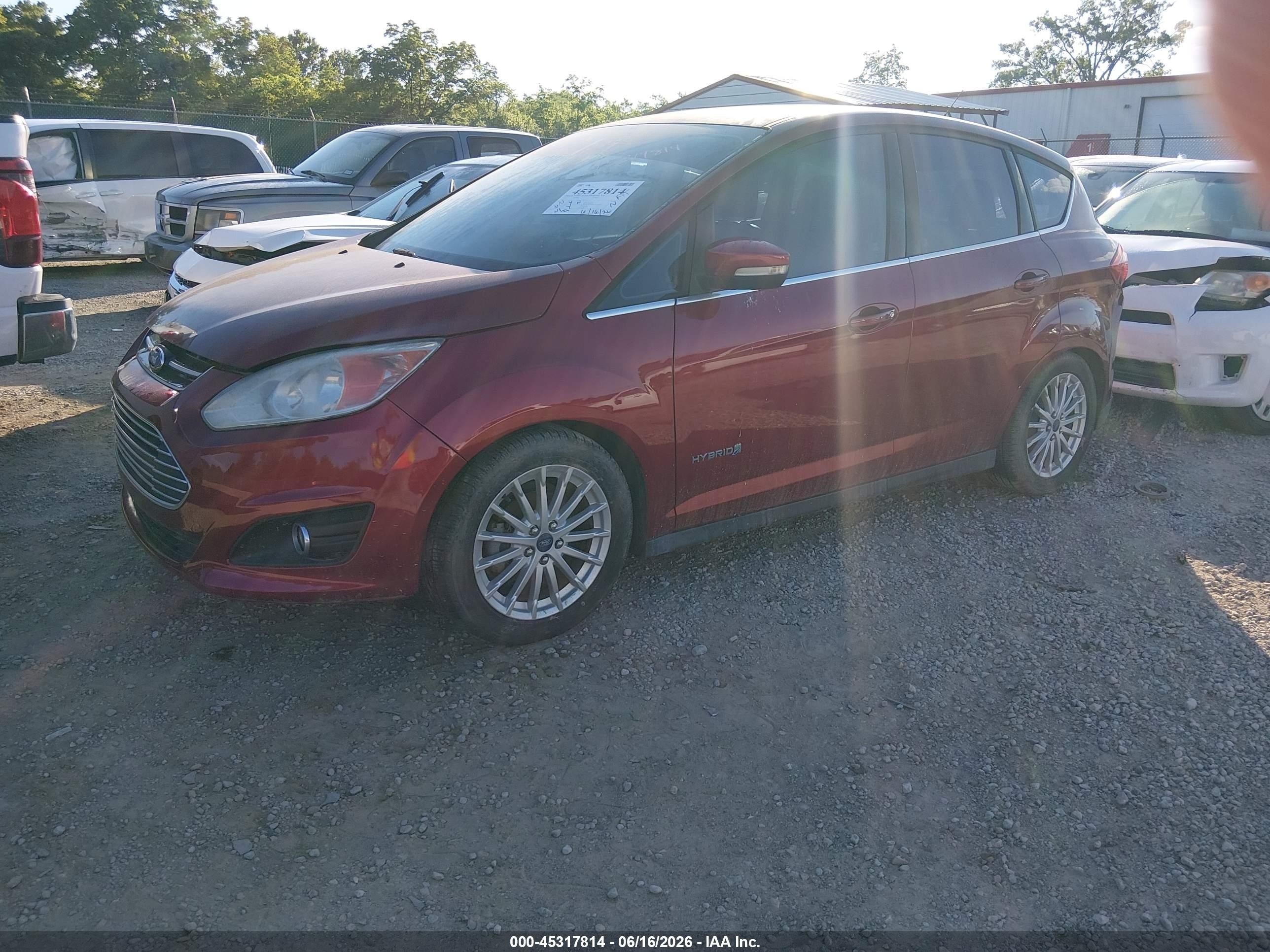 2013 Ford C-max Sel Red vin: 1FADP5BU5DL545597